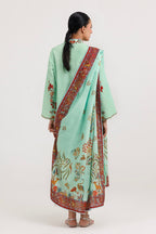 Stitched Printed Cotton Khaddar Shirt+ Dupatta
