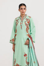 Stitched Printed Cotton Khaddar Shirt+ Dupatta