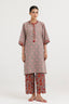 Stitched Embroidered Jacquard Shirt+ Culotte