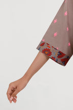 Stitched Embroidered Jacquard Shirt+ Culotte