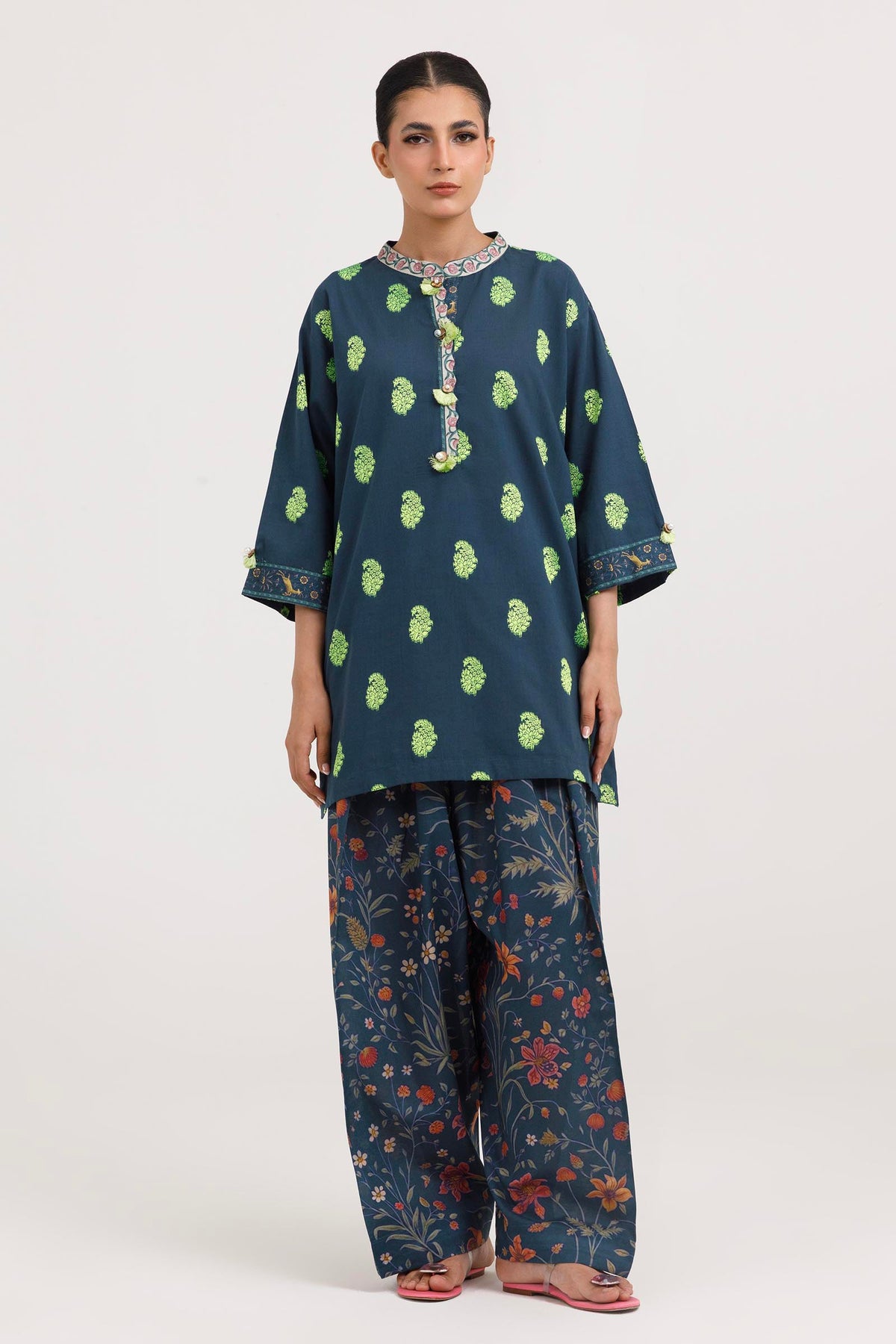 Stitched Embroidered Jacquard Shirt+ Shalwar