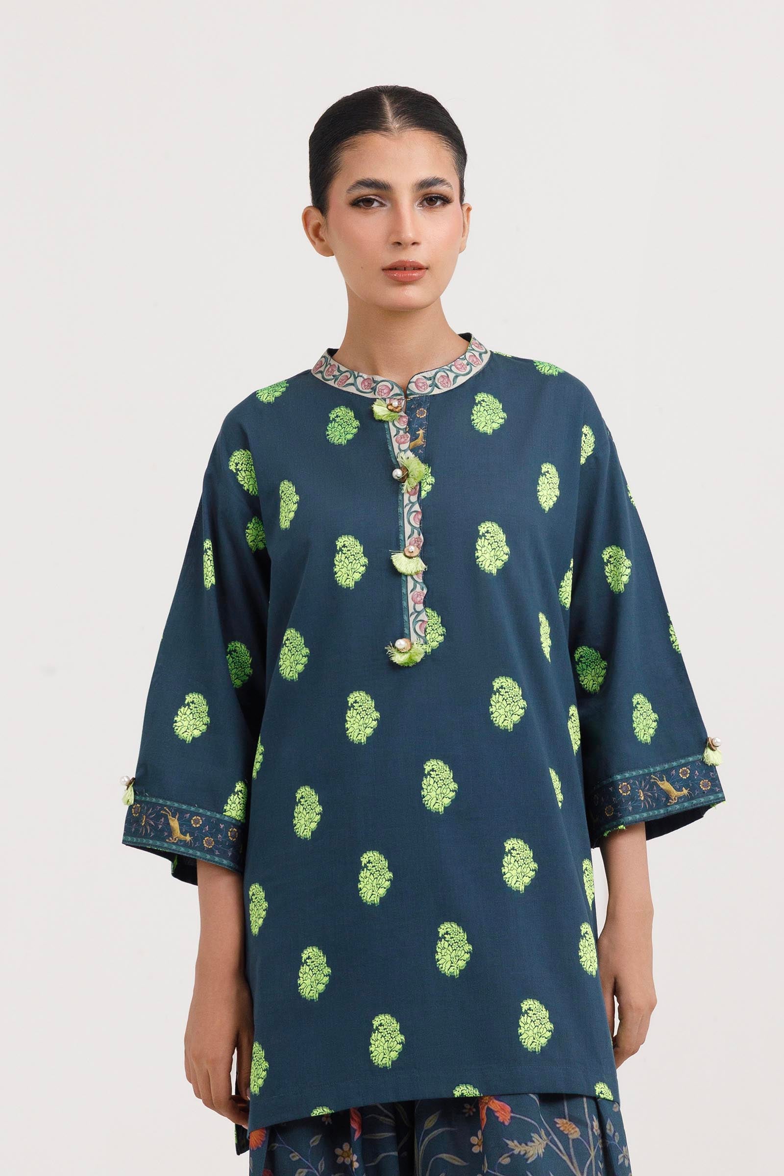 Stitched Embroidered Jacquard Shirt+ Shalwar Secondary image