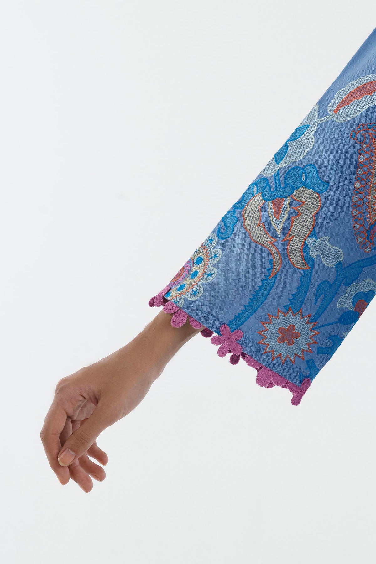 Stitched Embroidered Cotton Khaddar Shirt+ Shalwar