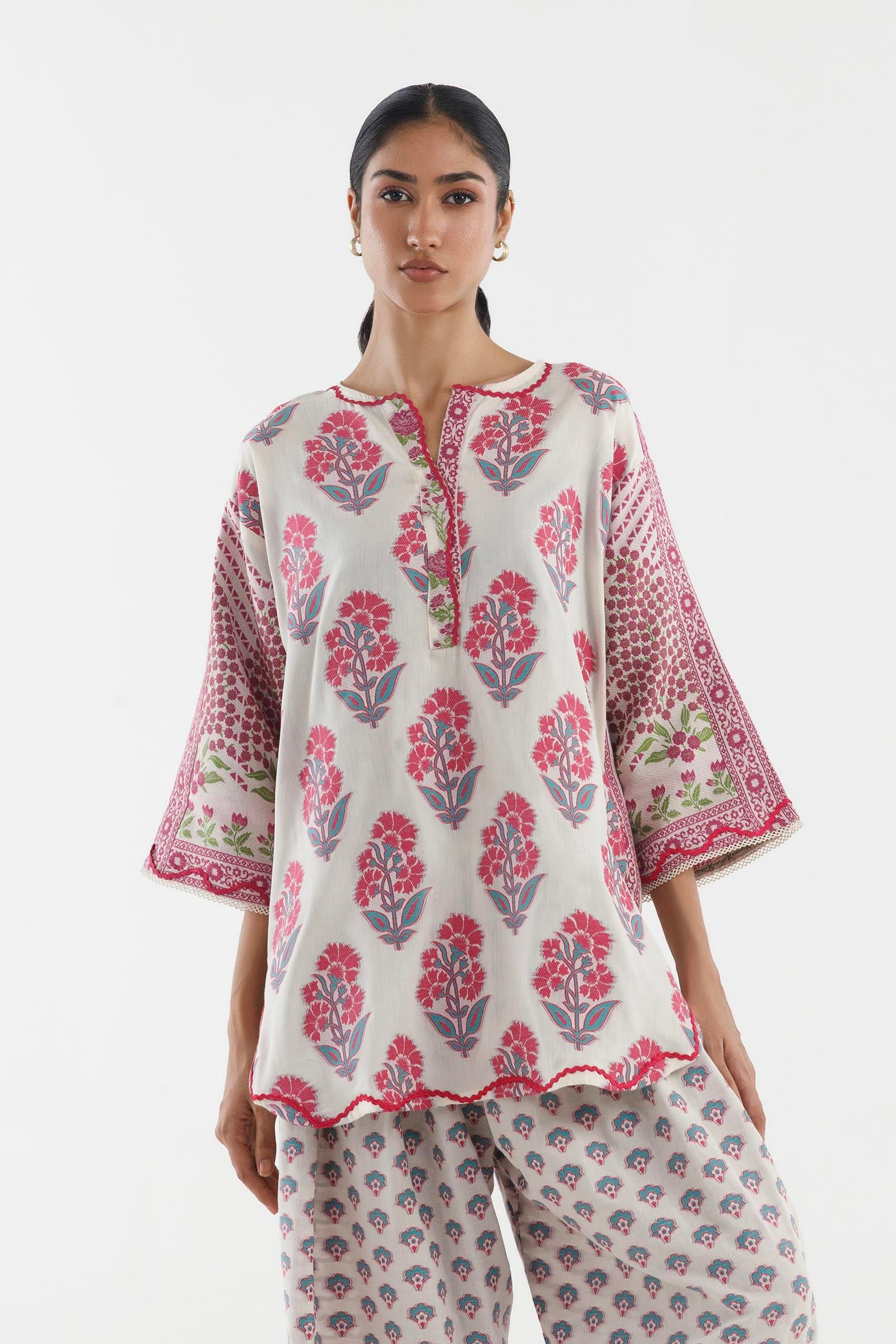 Stitched Embroidered Woven Jacquard Shirt+ Shalwar Secondary image