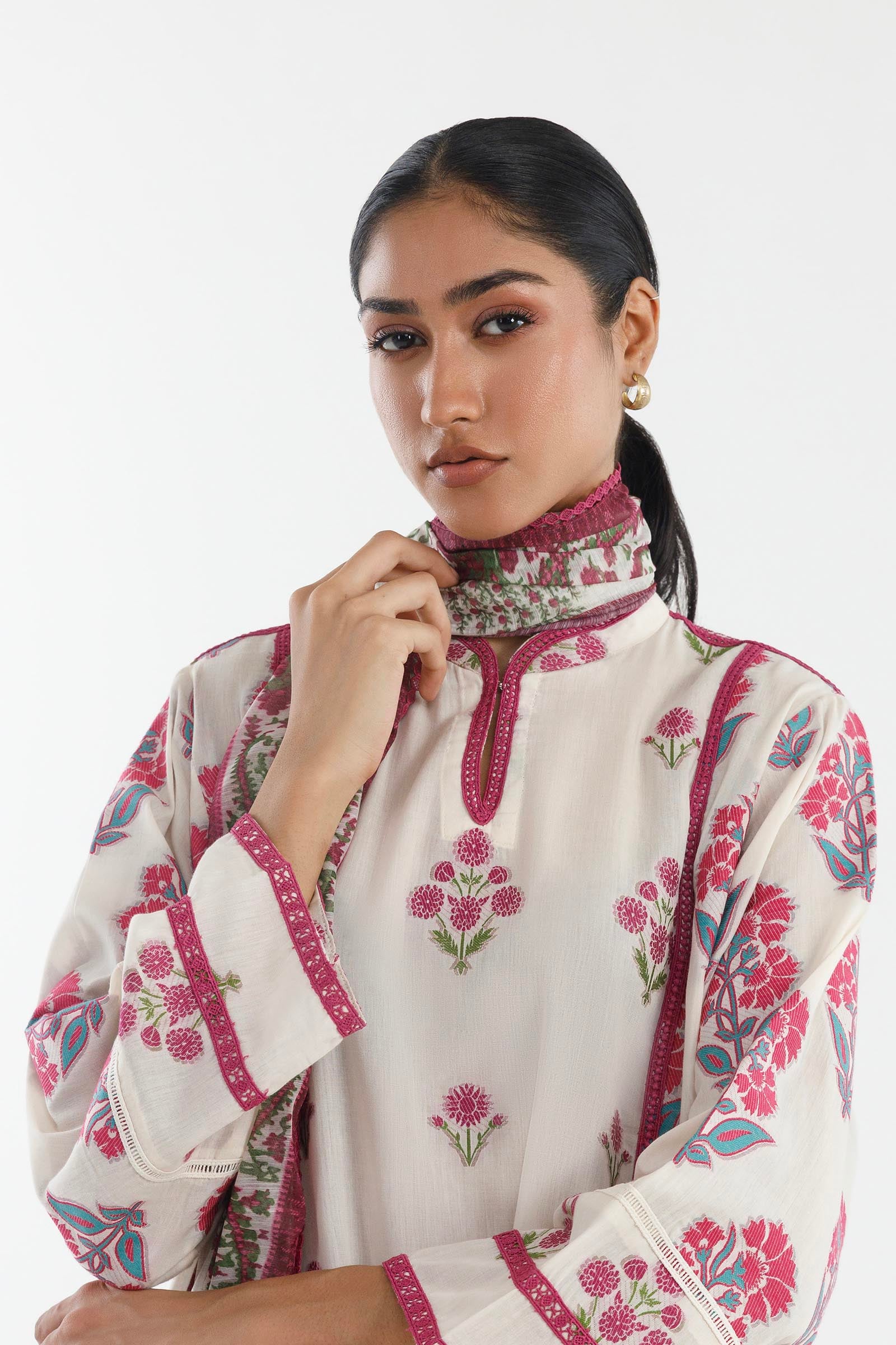 Stitched Embroidered Woven Jacquard Suit Secondary image