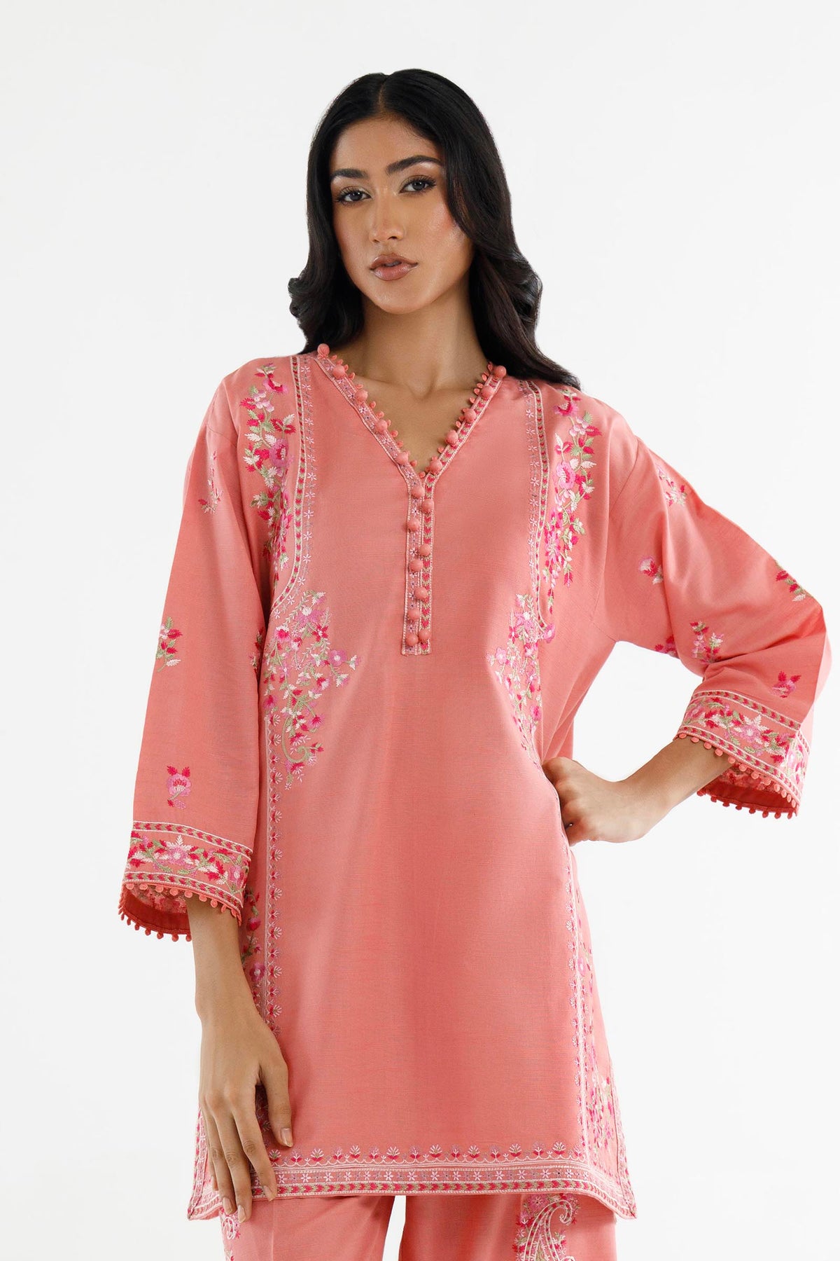 Stitched Cotton Khaddar Shirt+ Culotte