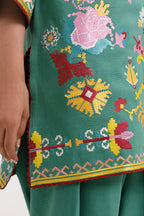 Stitched Embroidered Cotton Khaddar Shirt+ Shalwar