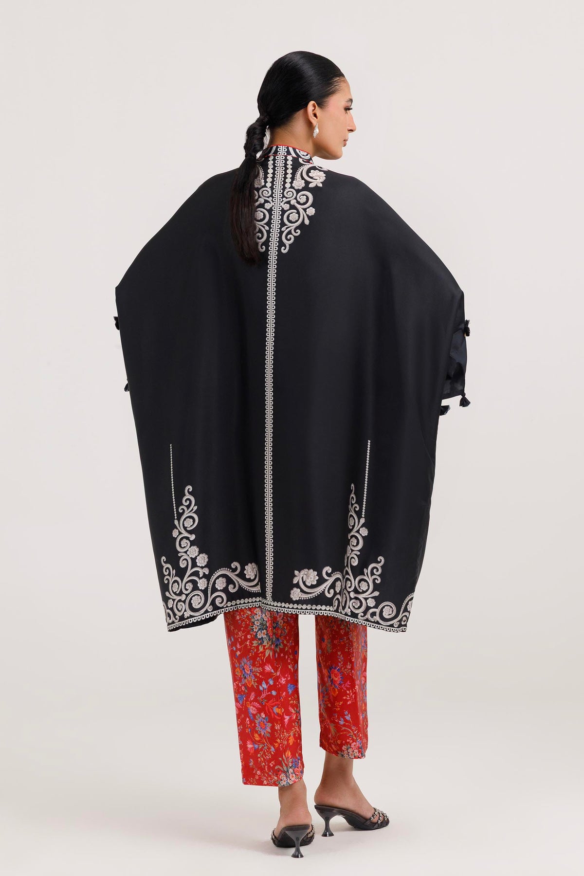 Stitched Printed Satin Shirt+ Culotte