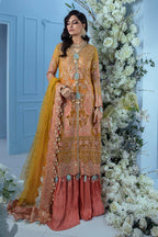 Unstitched 3 Piece Organza Suit