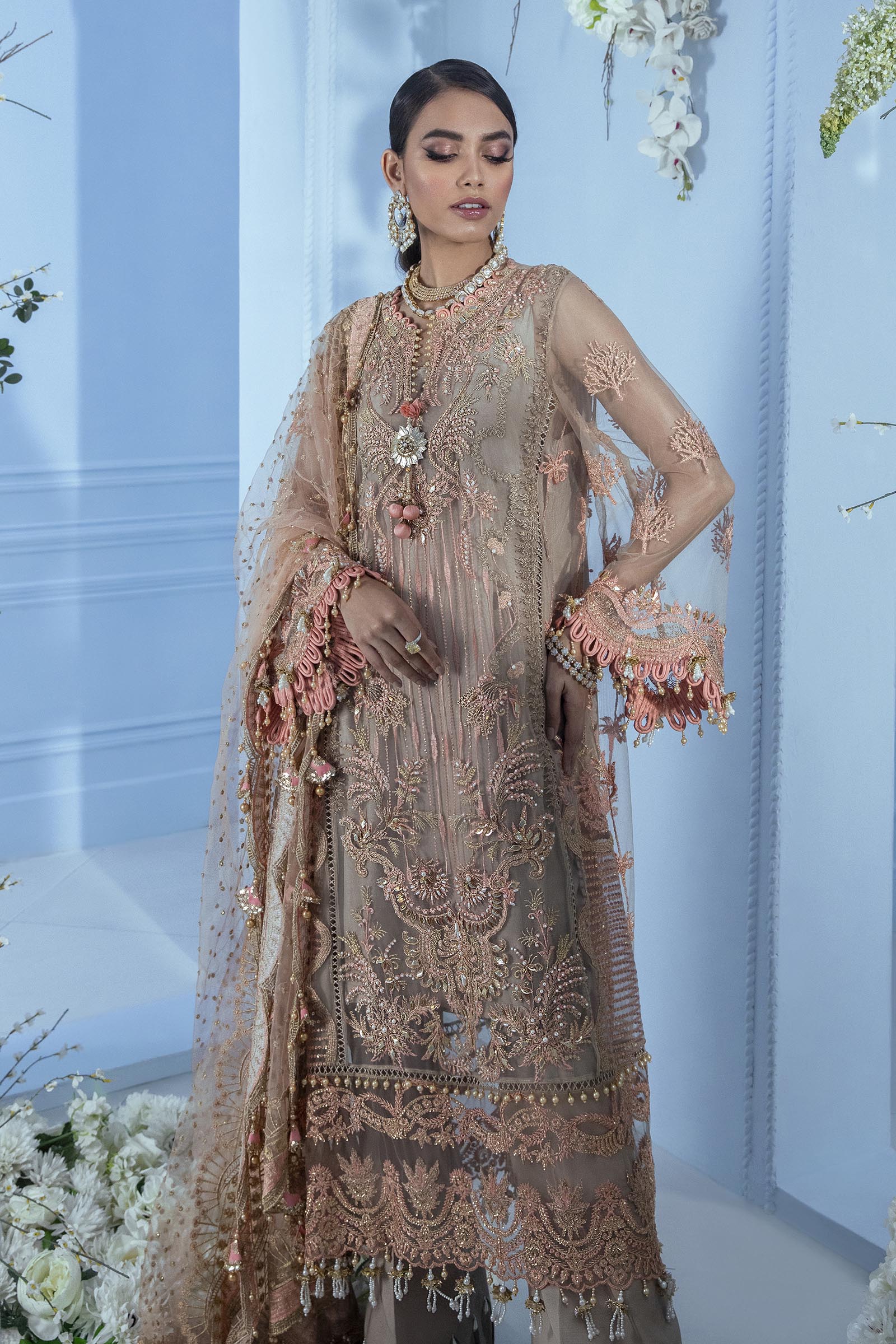 Unstitched 3 Piece Net Suit