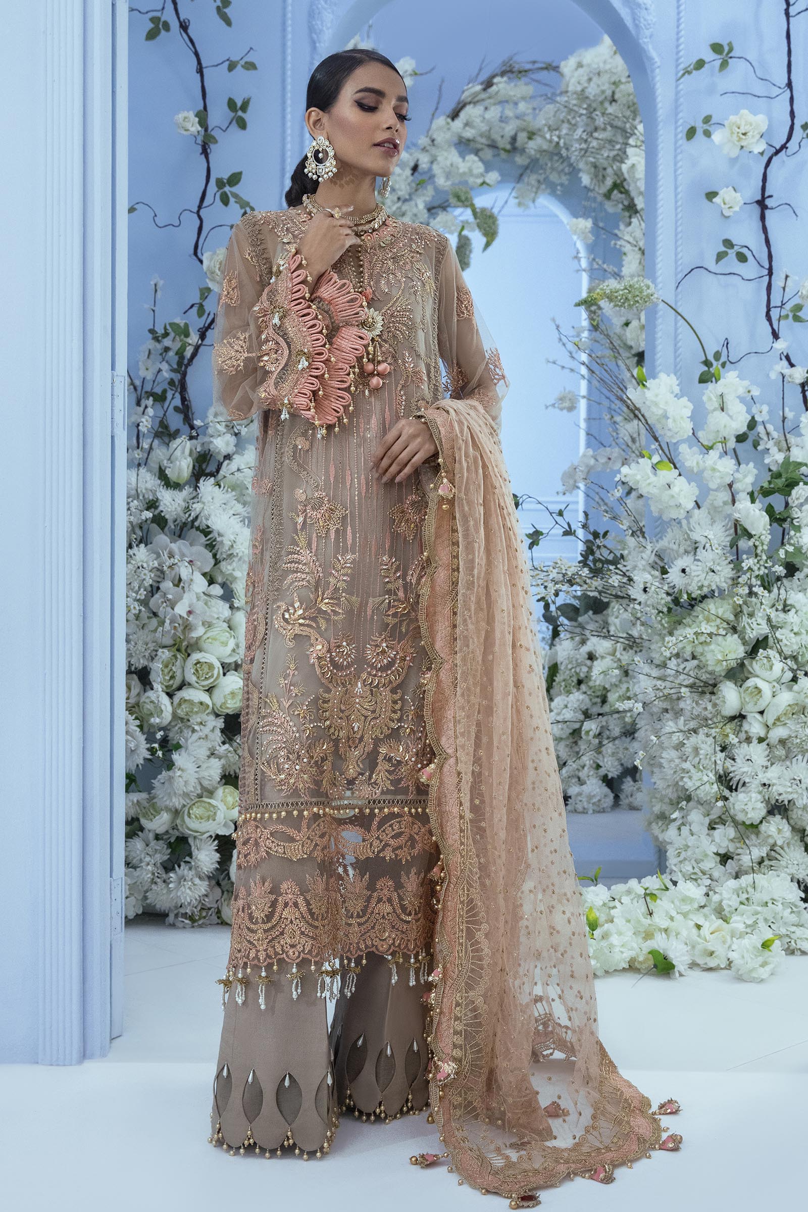 Unstitched 3 Piece Net Suit Main image