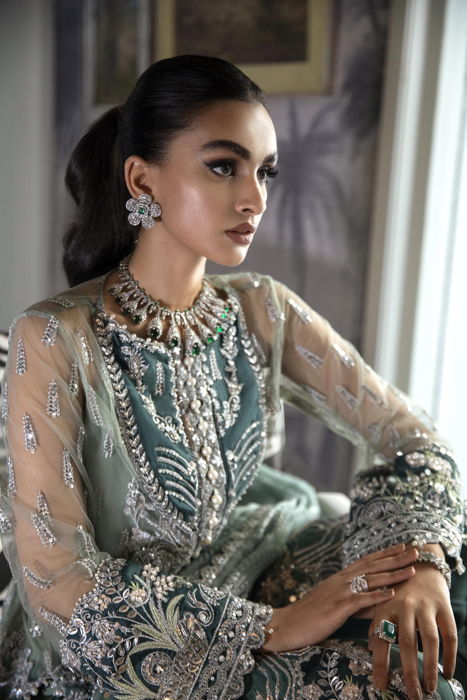 Unstitched 3 Piece Net Suit