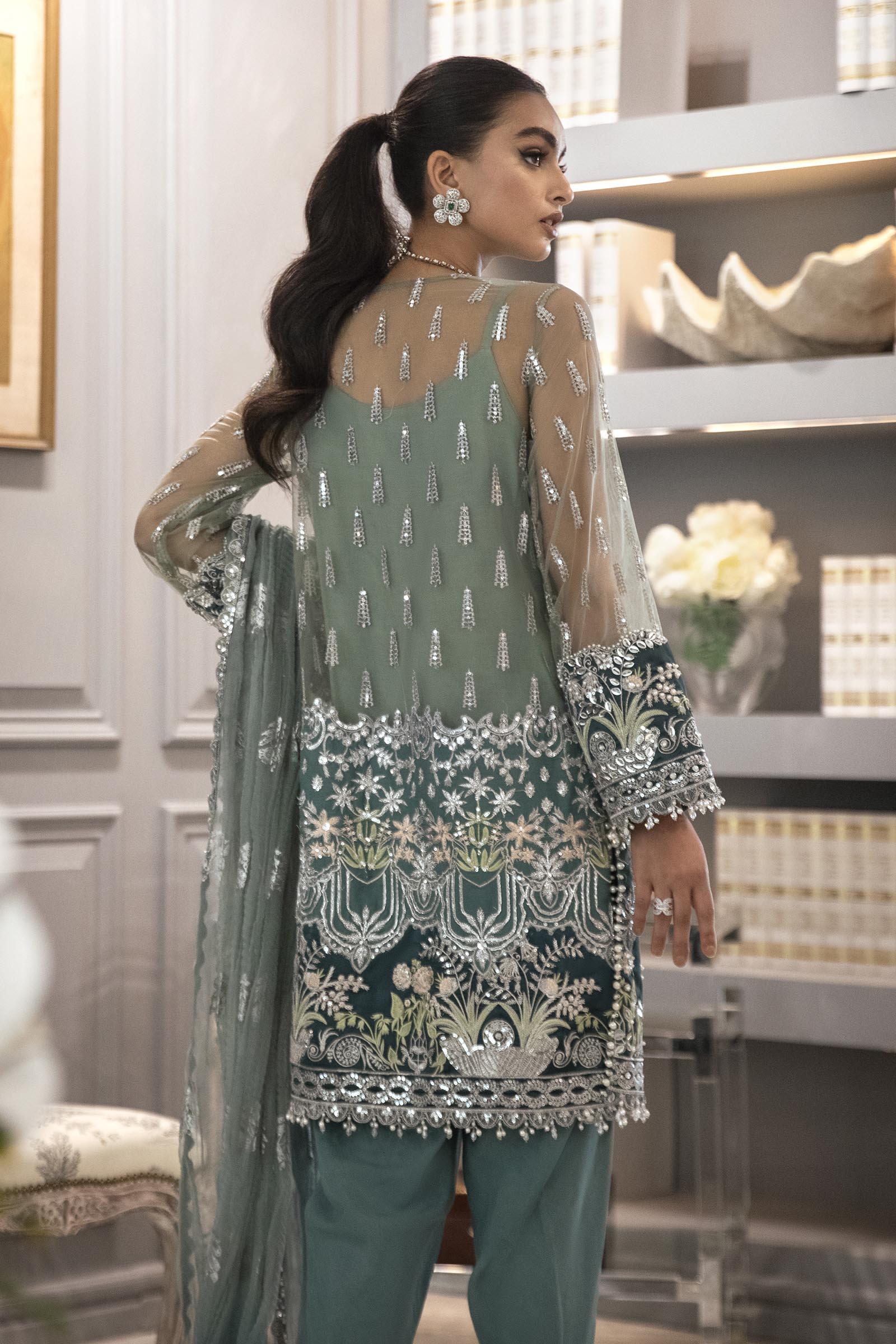 Unstitched 3 Piece Net Suit