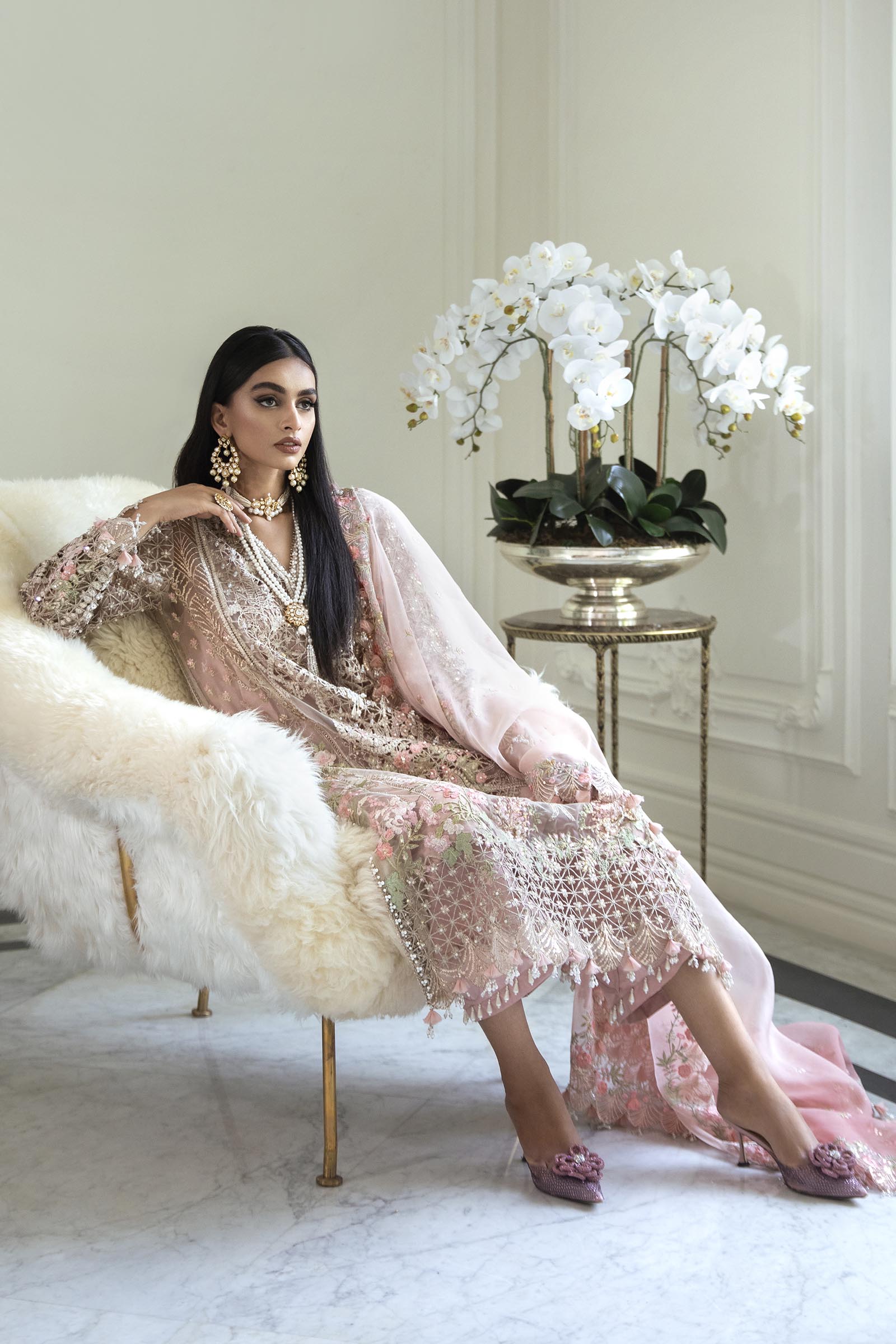 Unstitched 3 Piece Net Suit
