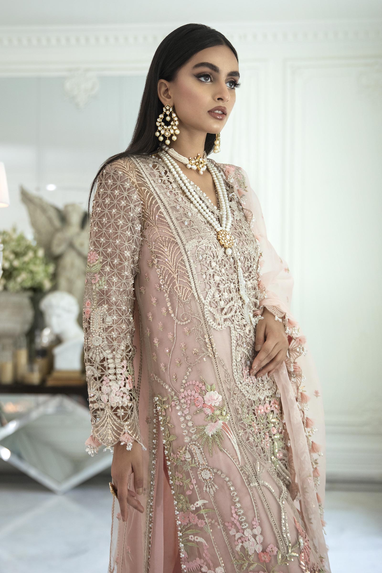 Unstitched 3 Piece Net Suit