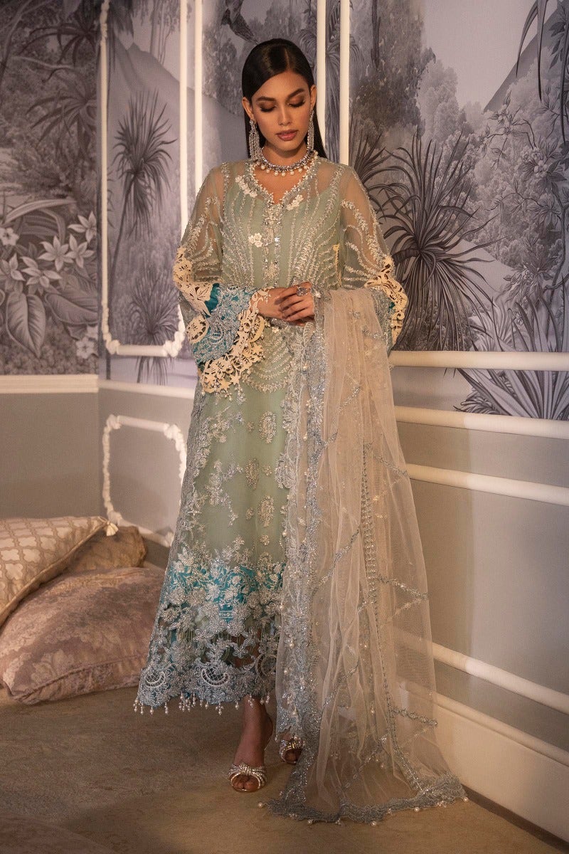 Unstitched 3 Piece Organza Suit