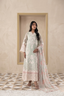 Stitched Embroidered Cotton Shirt + Shalwar + Dupatta