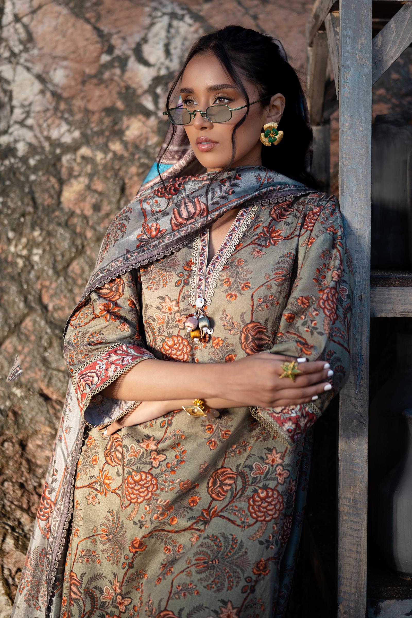 Unstitched 3 Piece Lawn Suit