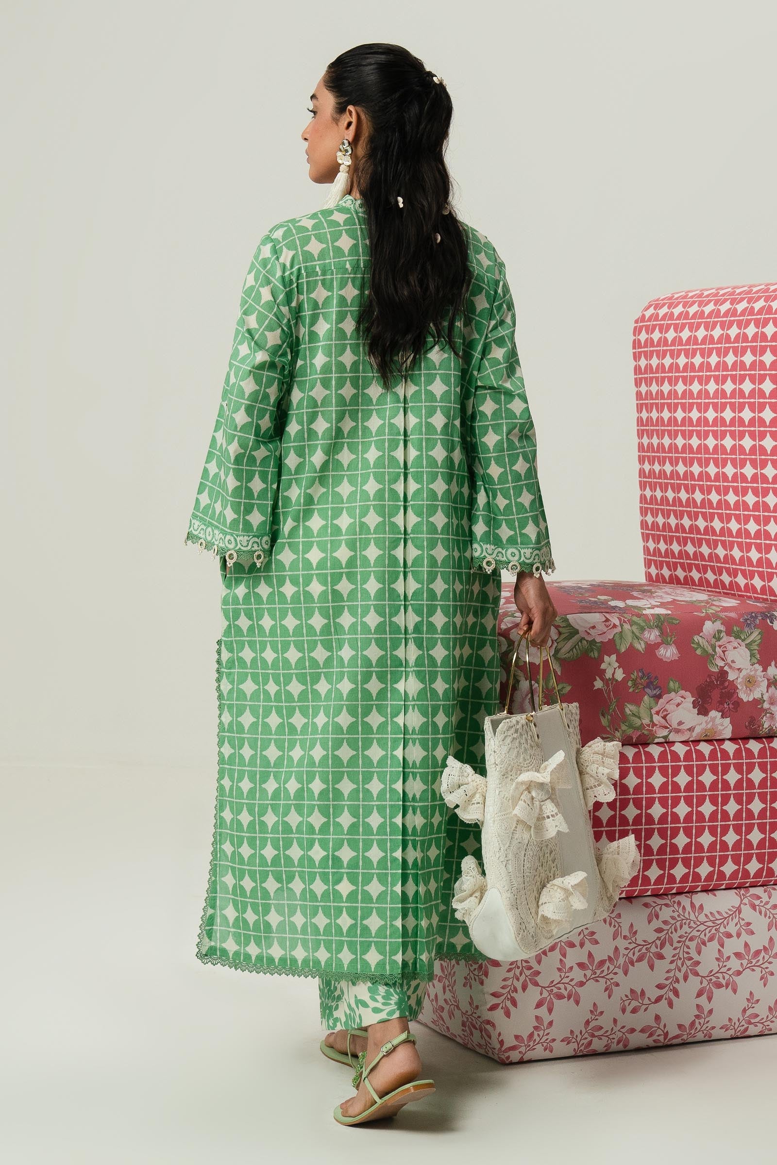 Unstitched 2 Piece Lawn Suit Secondary image
