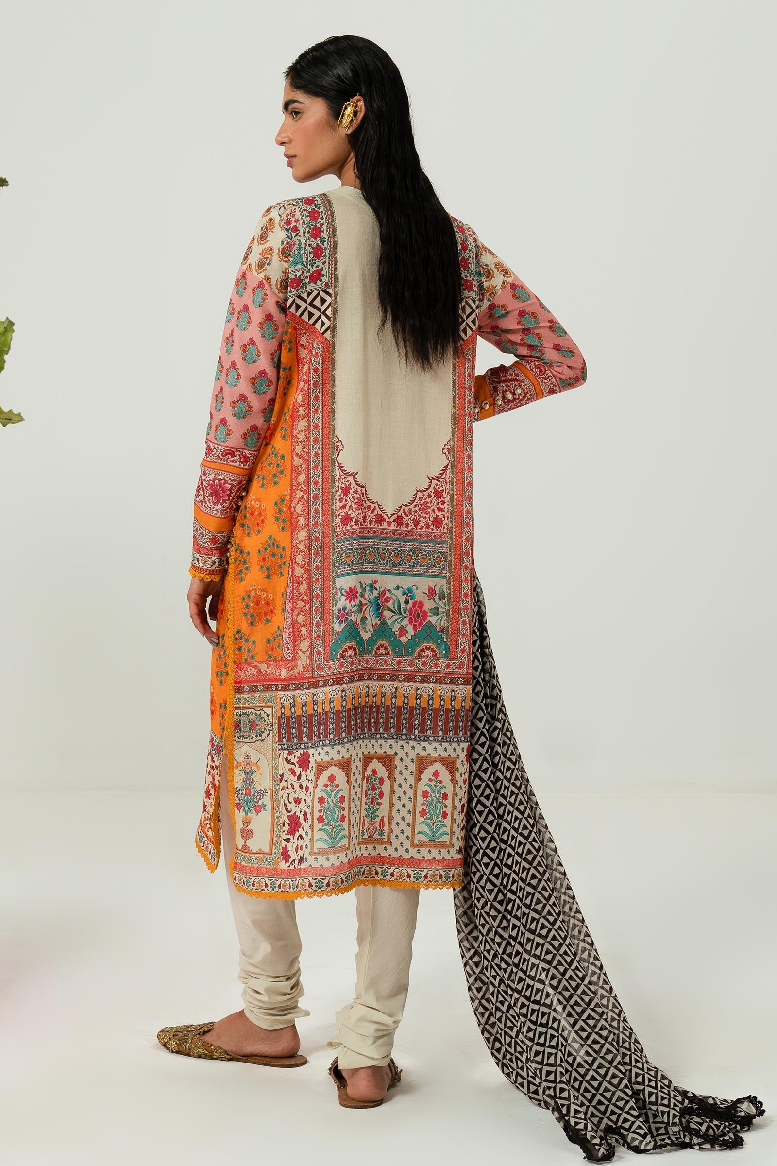 Unstitched 2 Piece Lawn Suit Secondary image