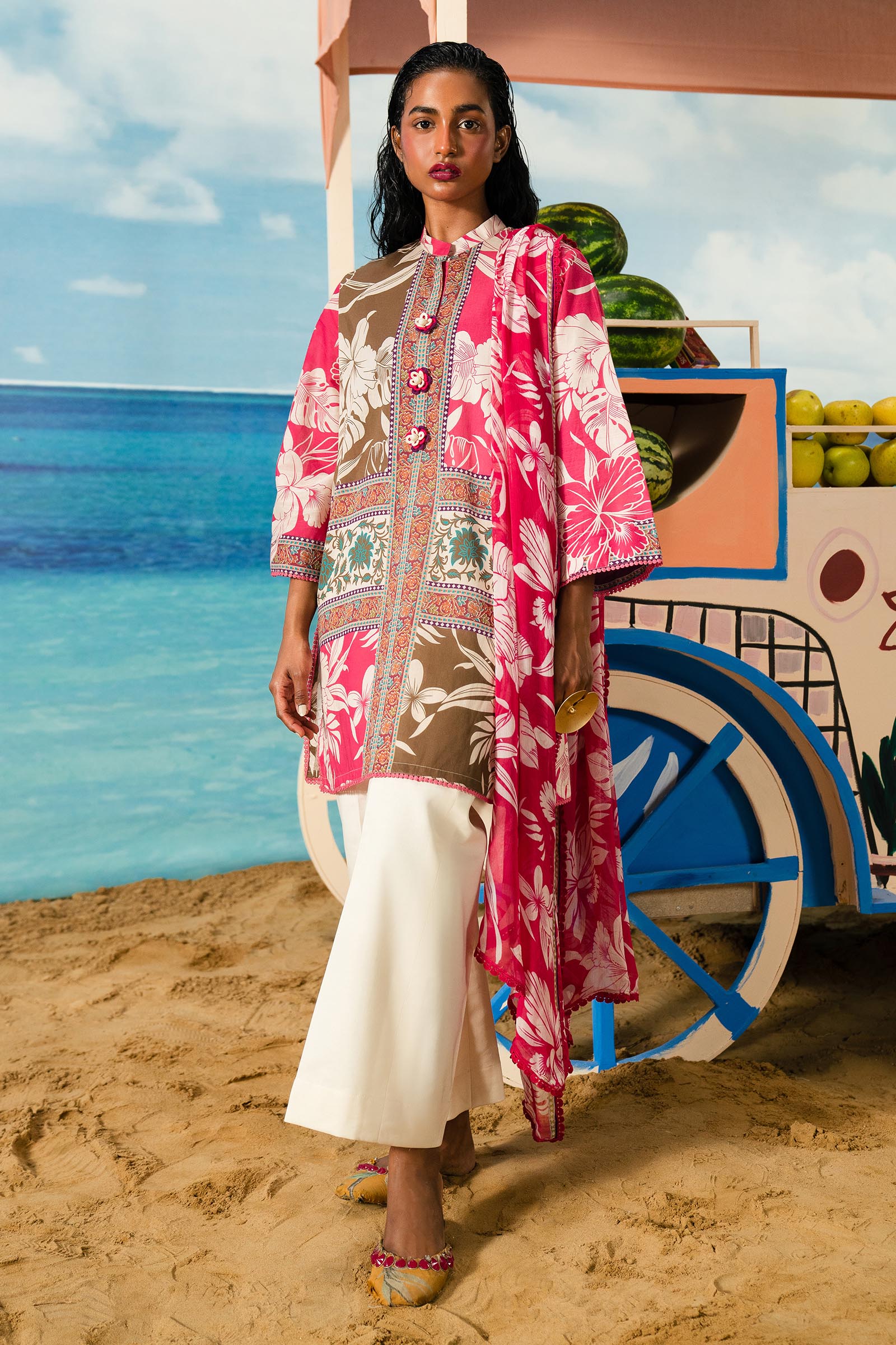 Unstitched 2 Piece Lawn Suit