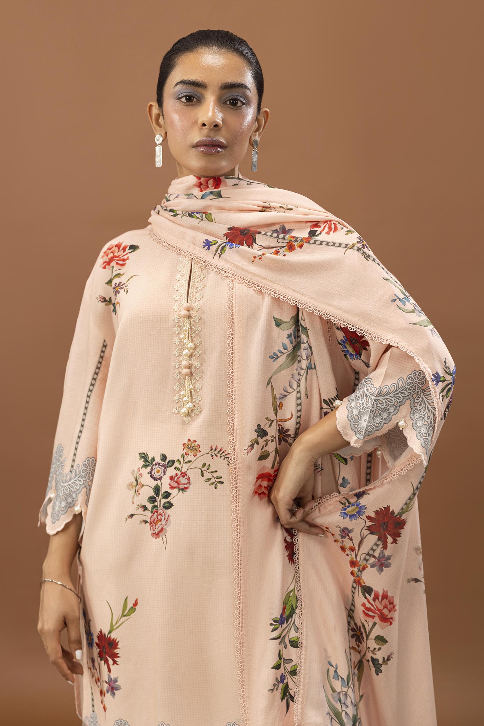 Unstitched 2 Piece Lawn Suit Main image