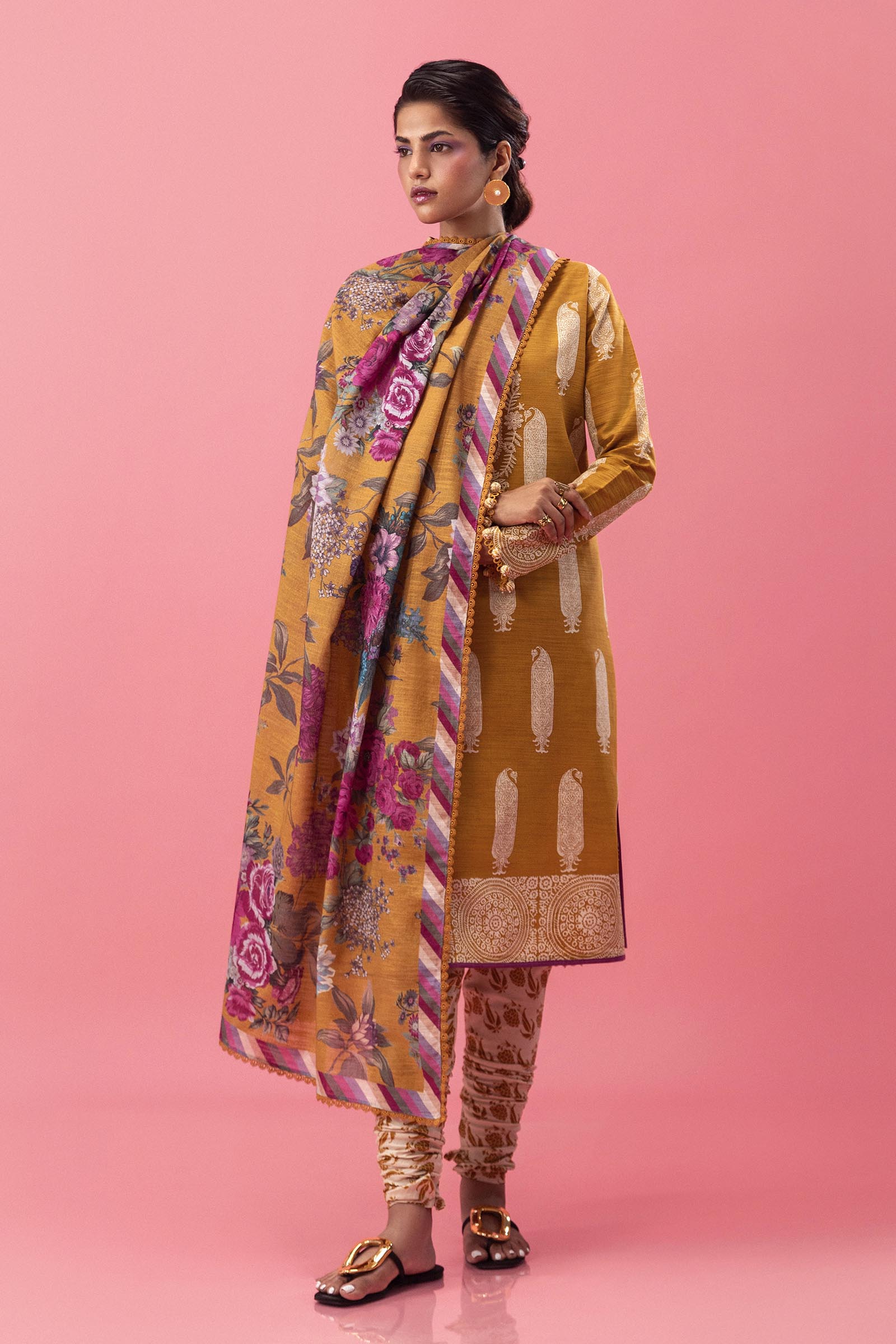 Unstitched 3 Piece Slub Suit Main image