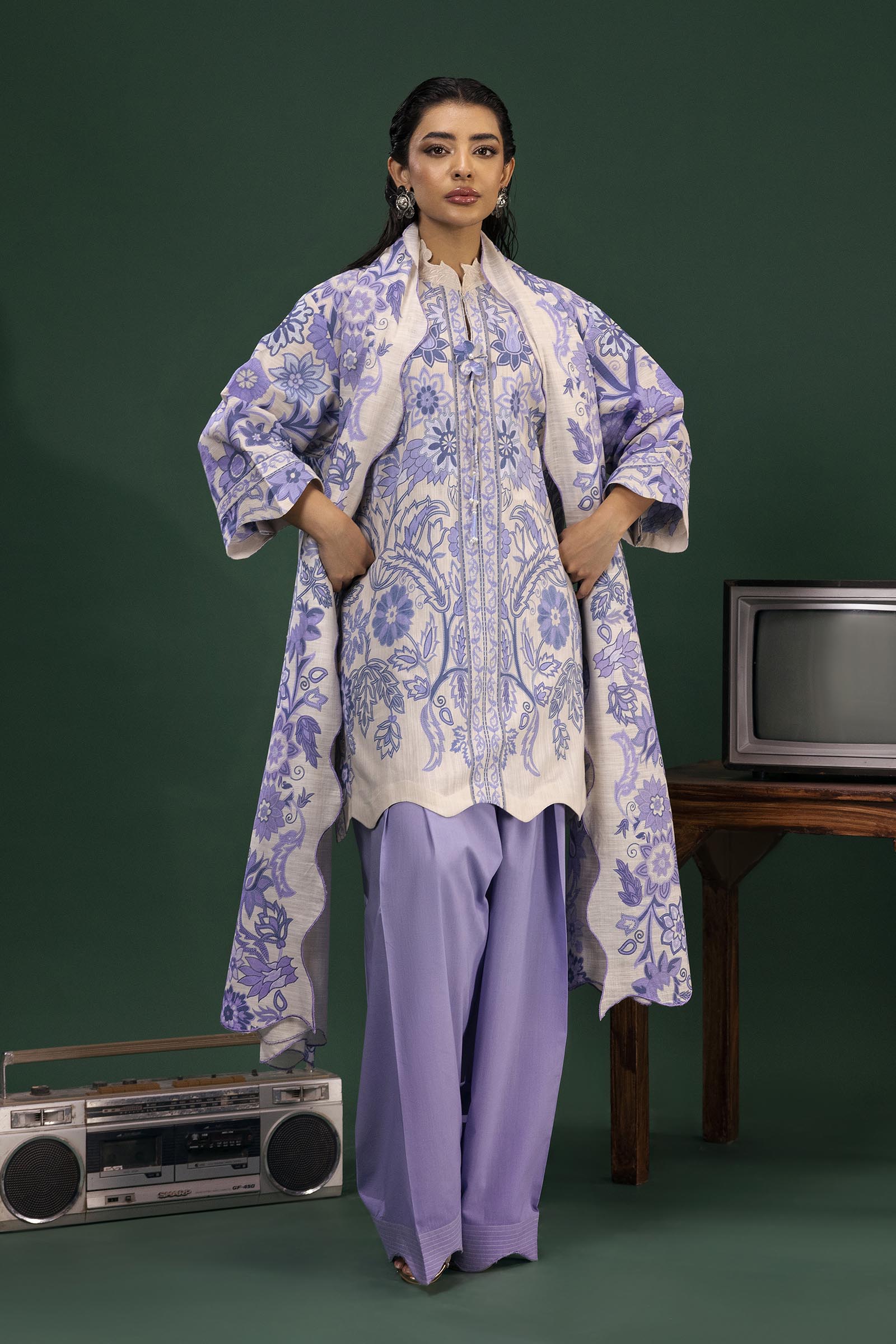 Unstitched 2 Piece Slub Suit Main image