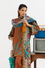 Stitched Printed Linen Suit