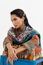 Stitched Printed Linen Suit