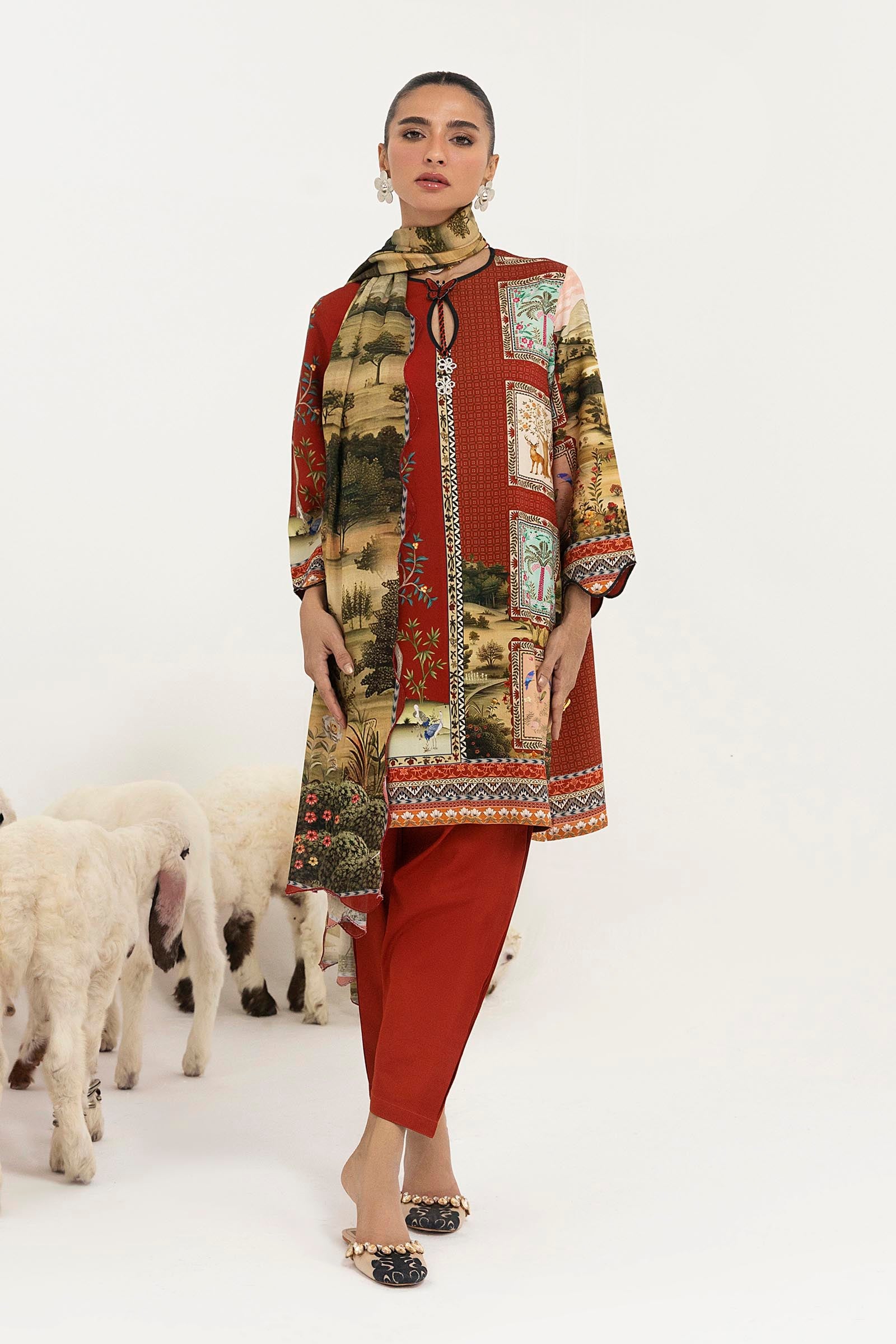 Unstitched 2 Piece Linen Suit Main image