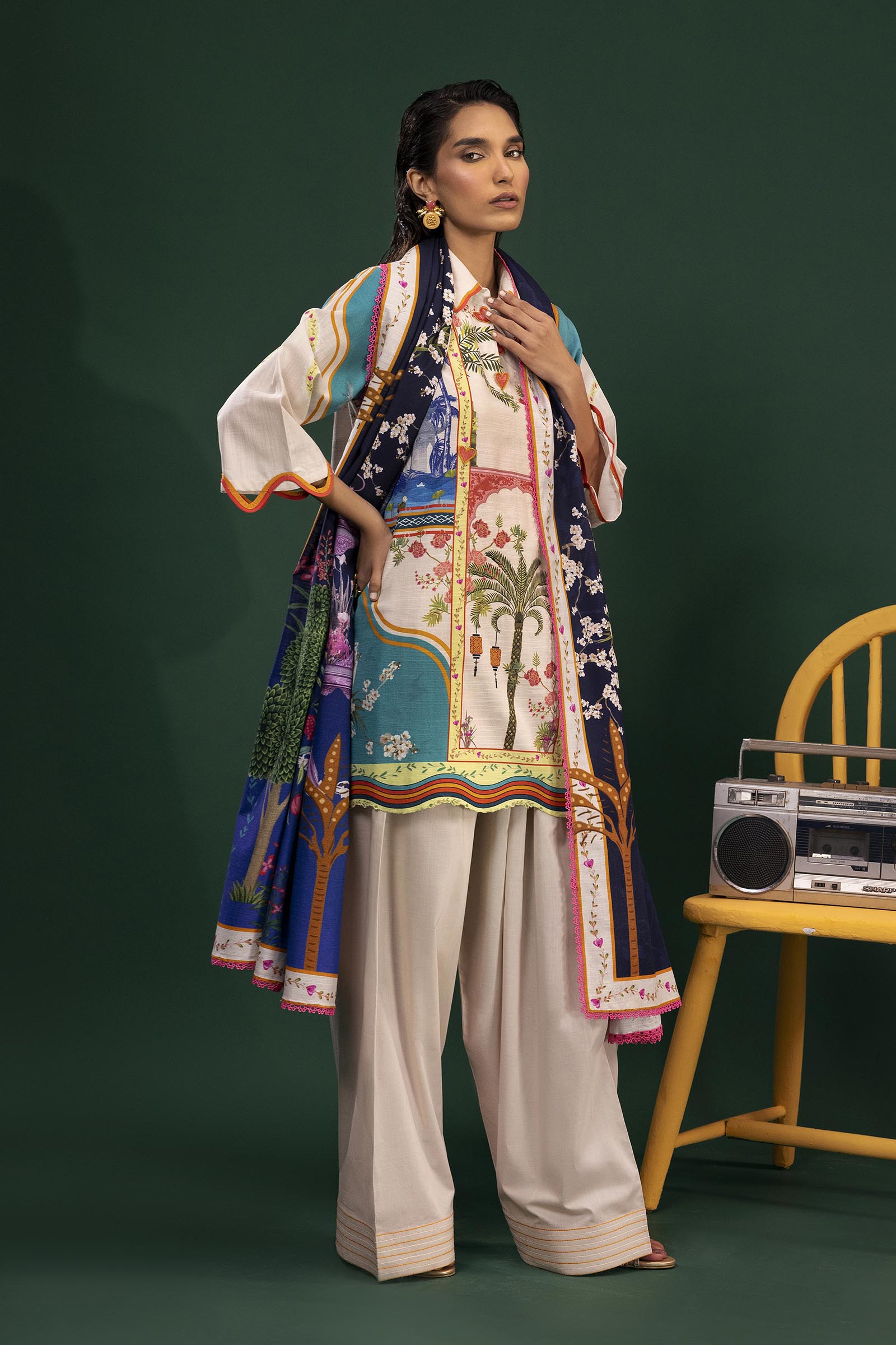 Unstitched 2 Piece Slub Suit Main image