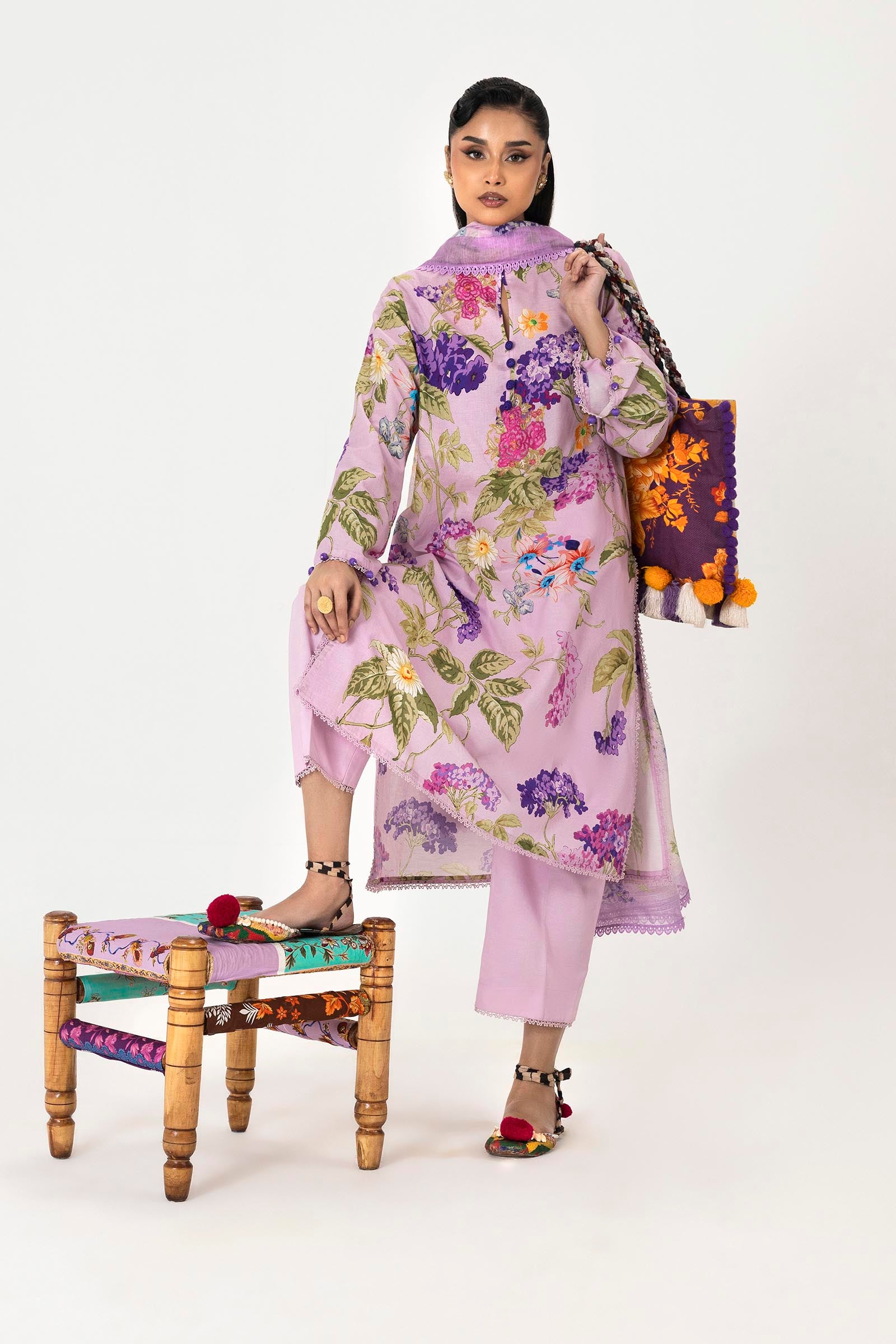 Unstitched Mahay Lawn 3 Piece Suit Main image