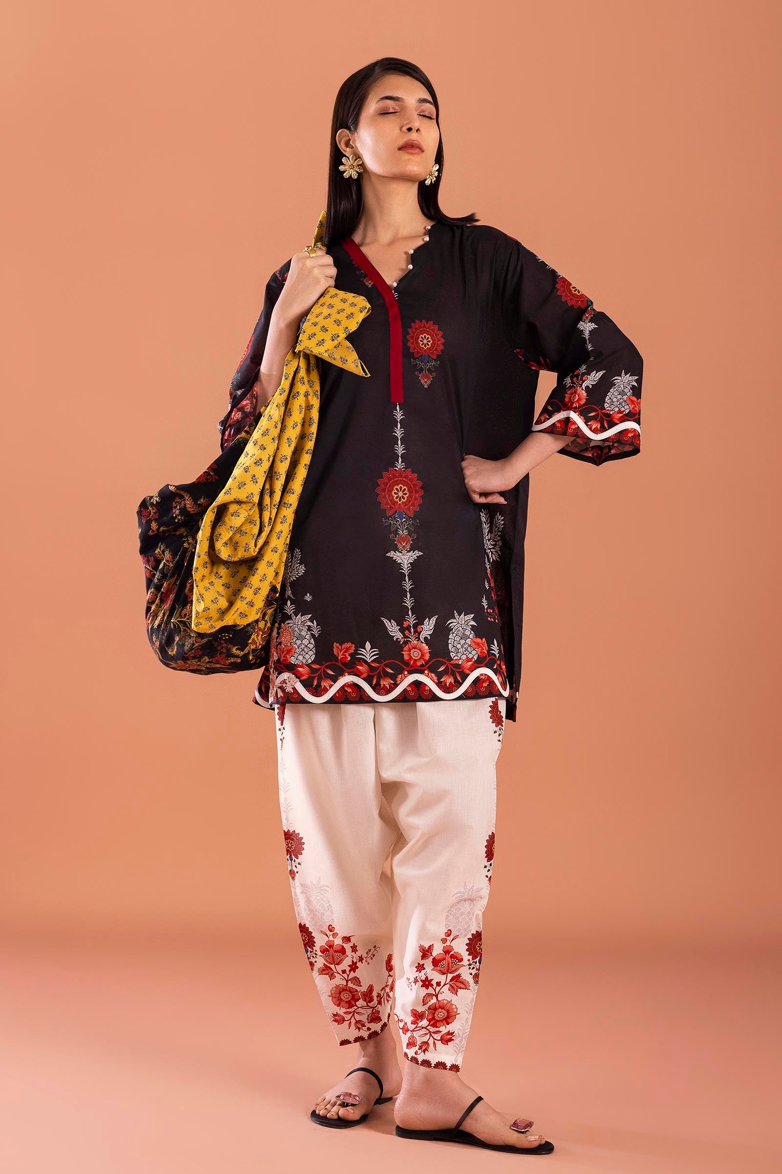 Unstitched Mahay Lawn 2 Piece Suit Secondary image