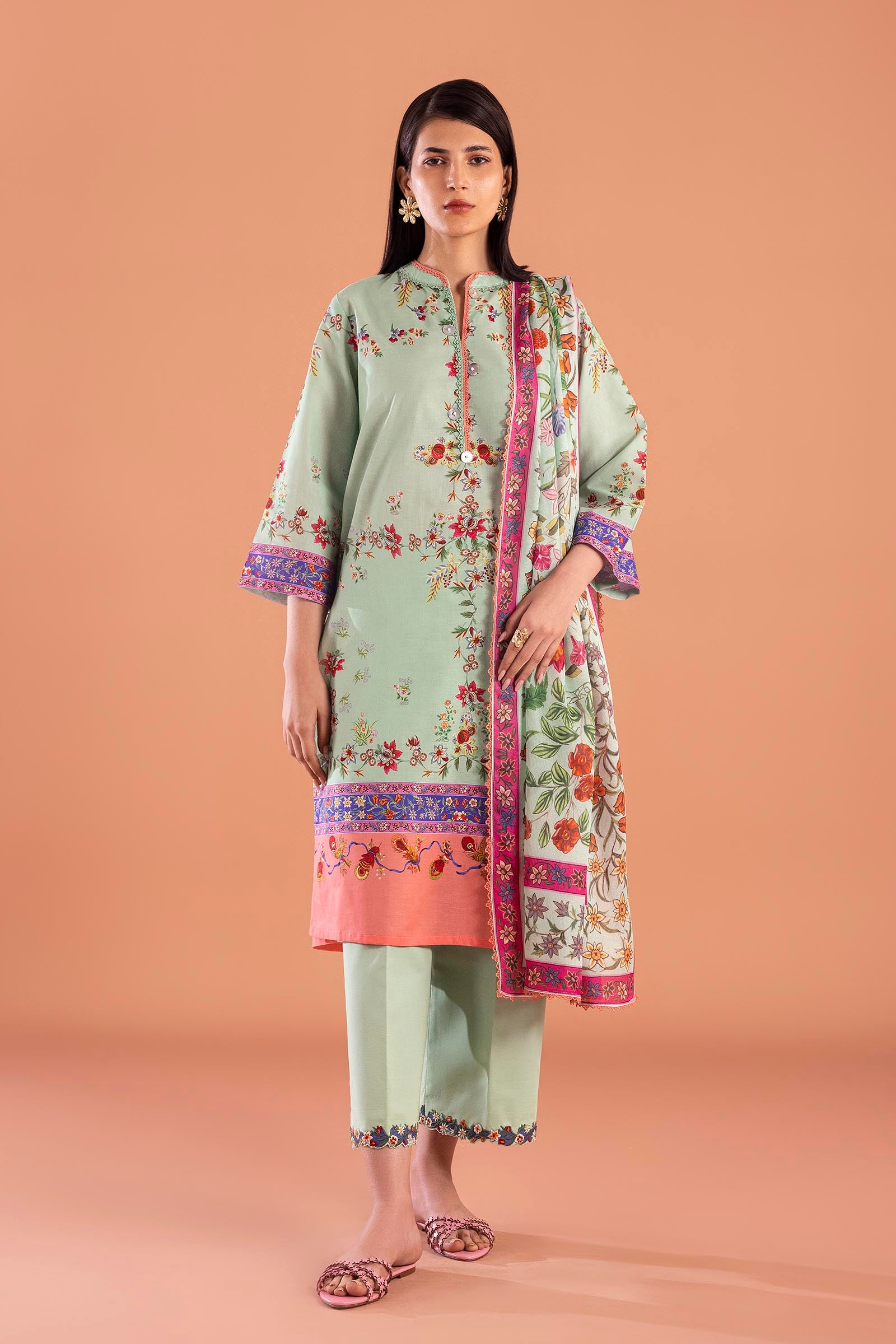Unstitched Mahay Lawn 3 Piece Suit Main image