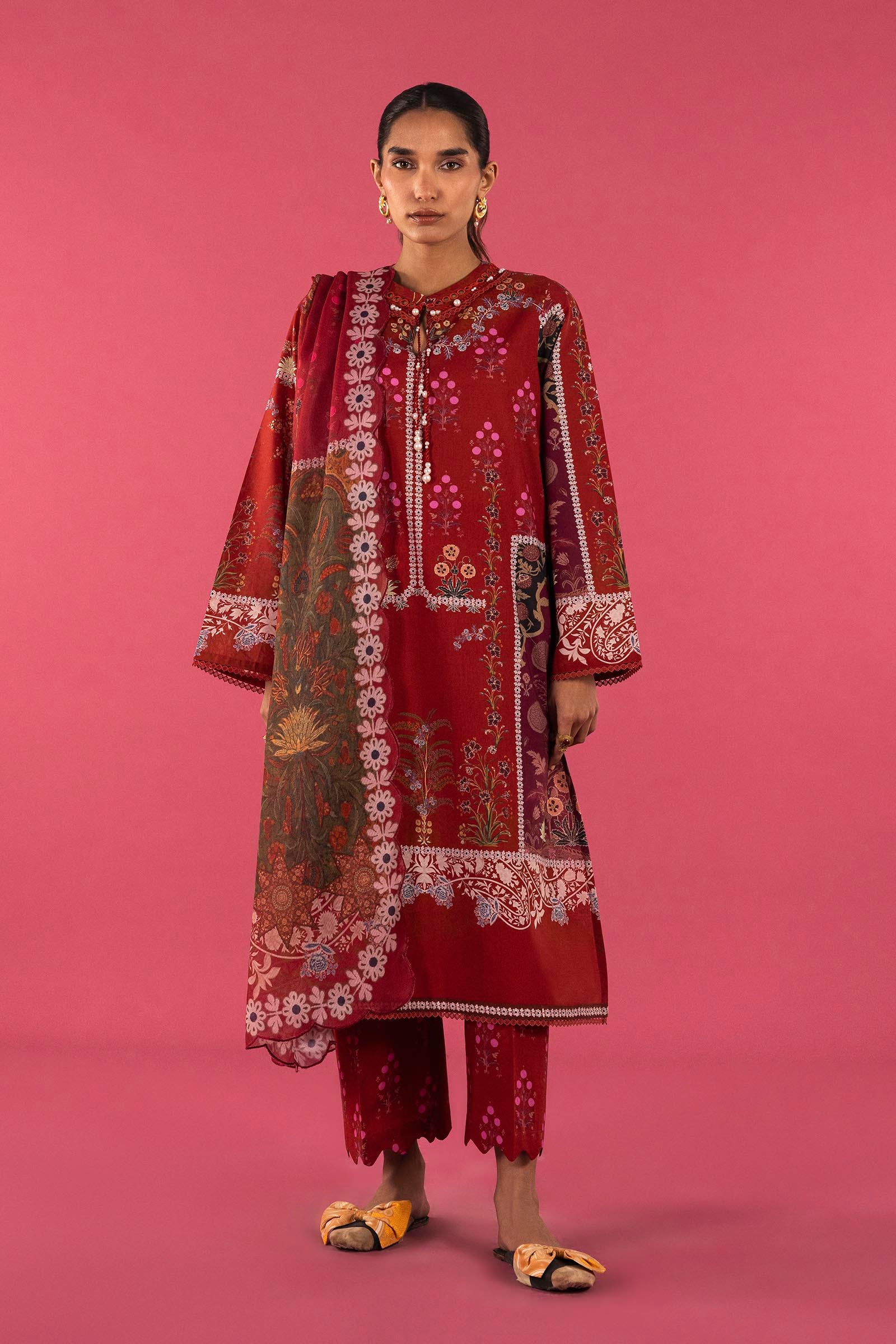 Unstitched 3 Piece Lawn Suit