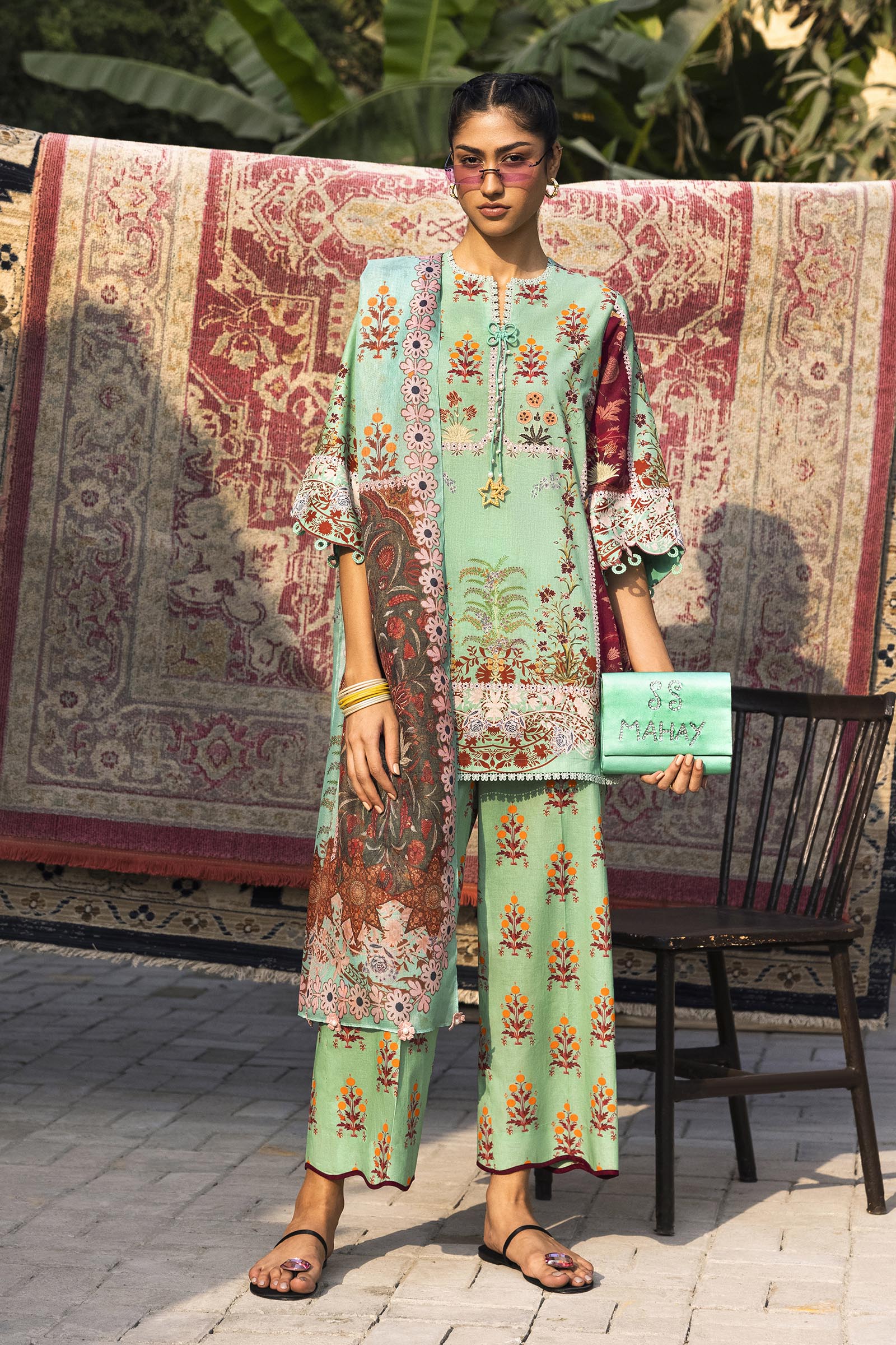 Unstitched 3 Piece Lawn Suit