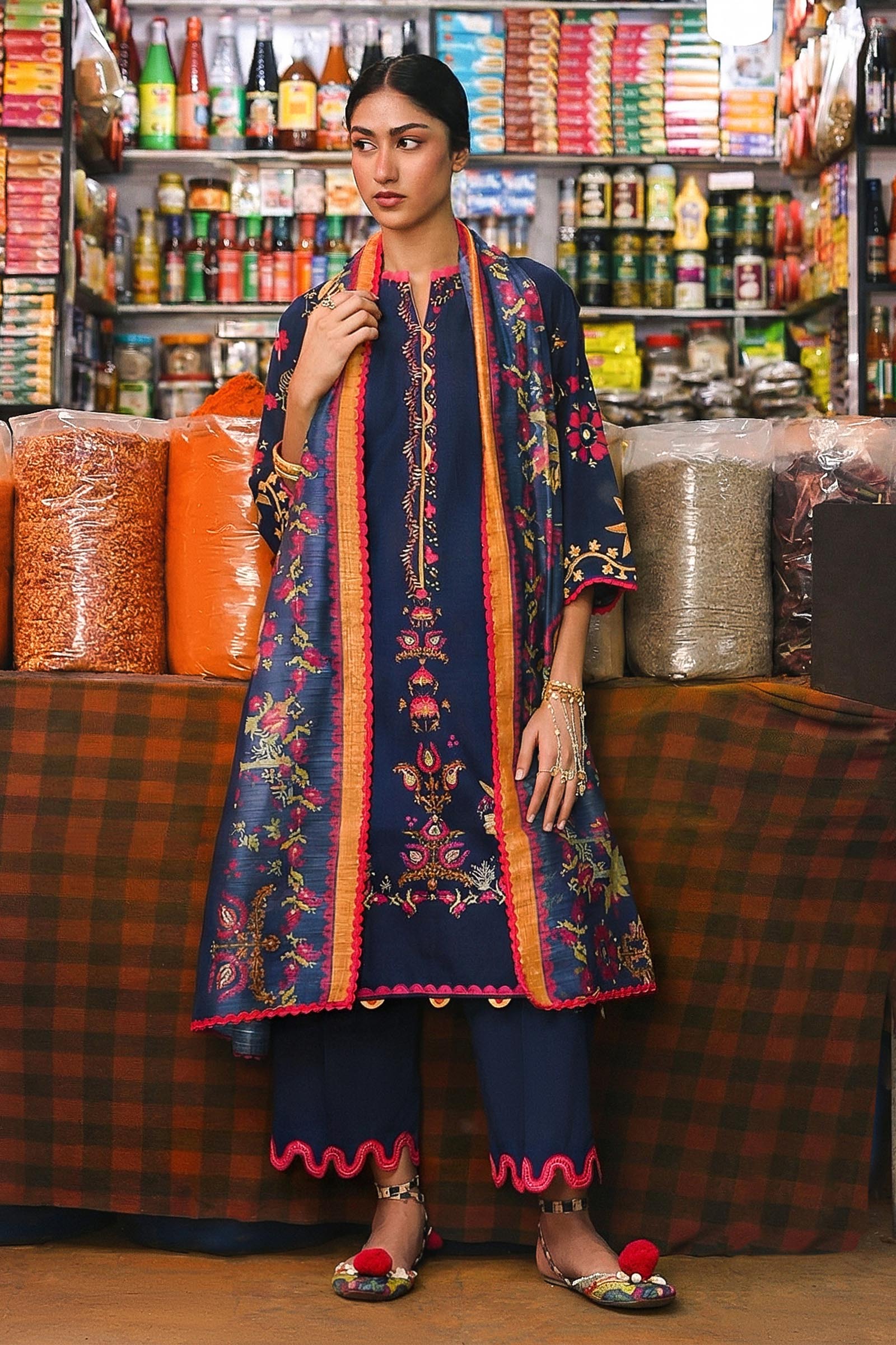 Unstitched 3 Piece Lawn Suit