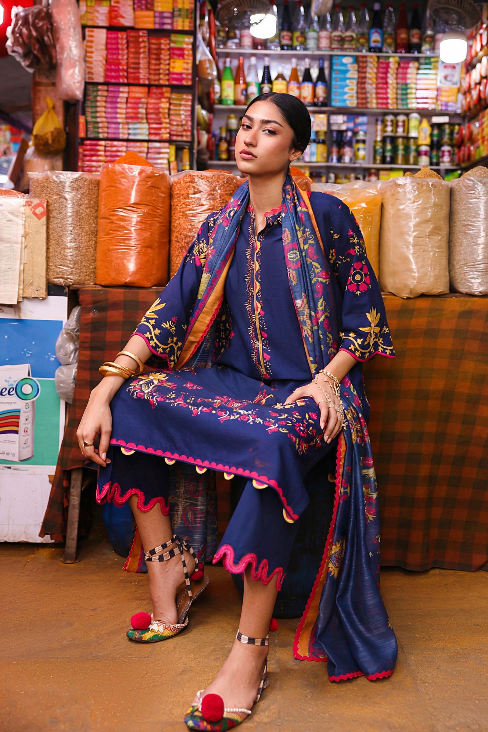 Unstitched 3 Piece Lawn Suit