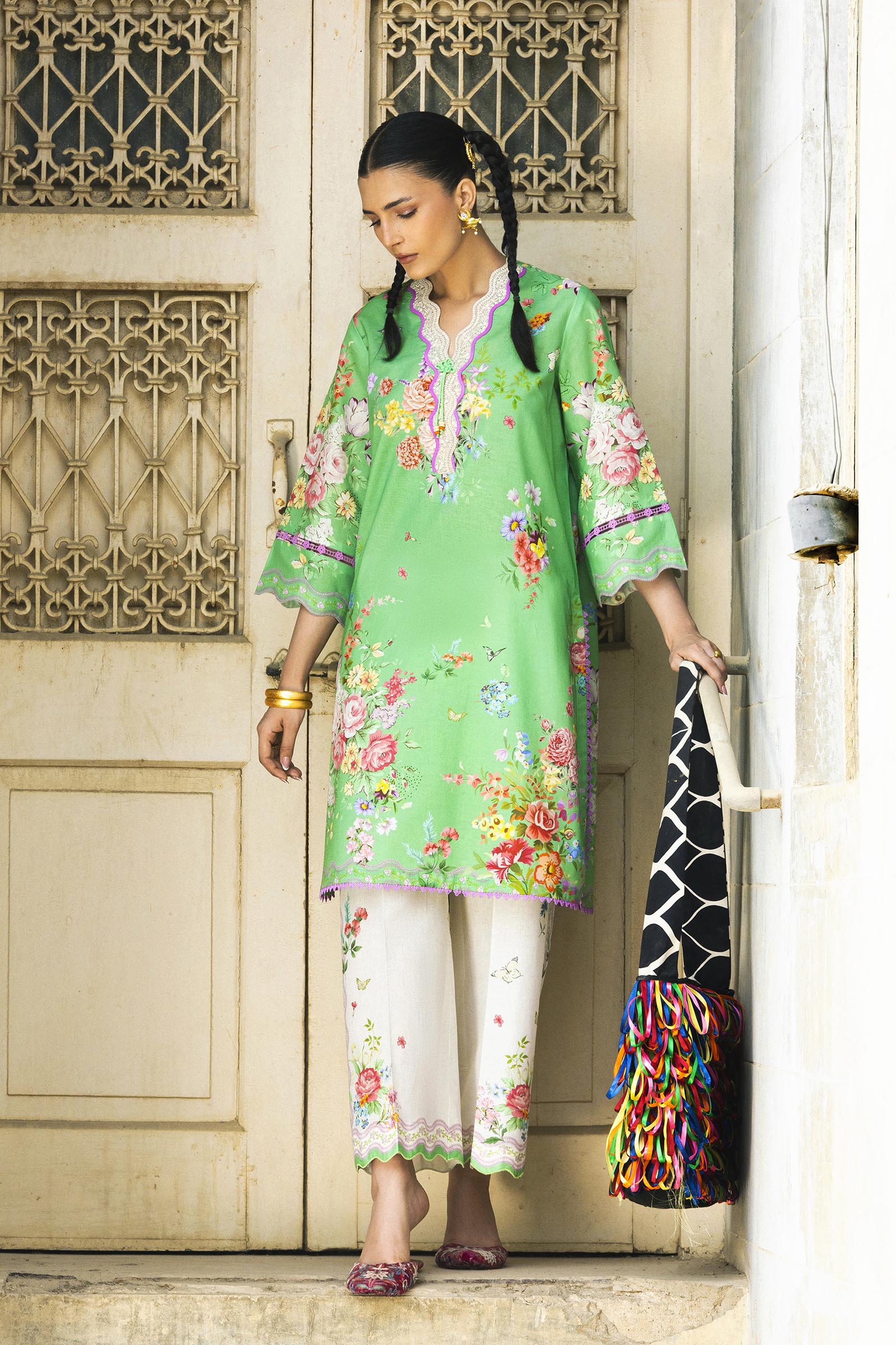Unstitched 2 Piece Lawn Suit Secondary image