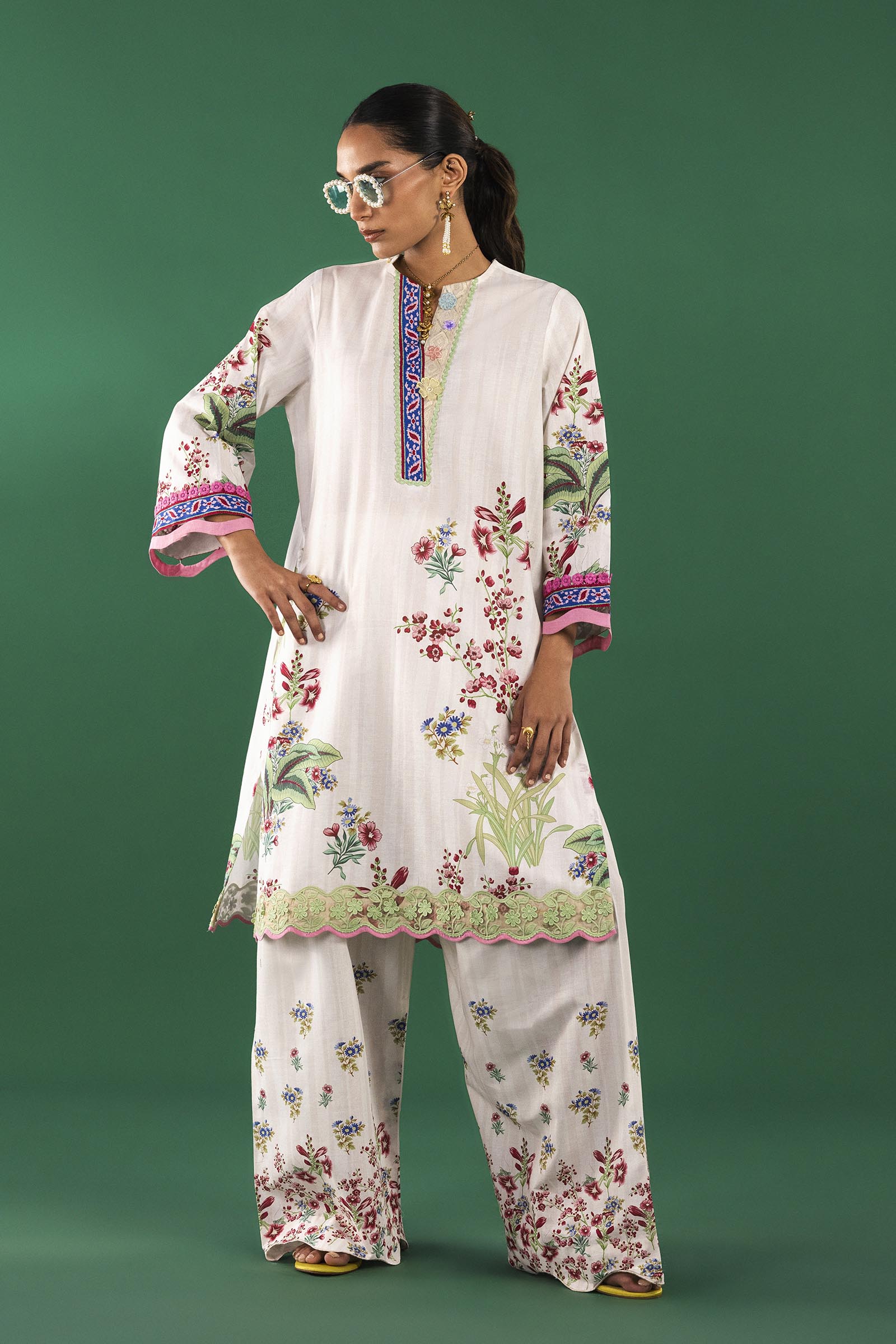 Unstitched 2 Piece Lawn Suit Secondary image