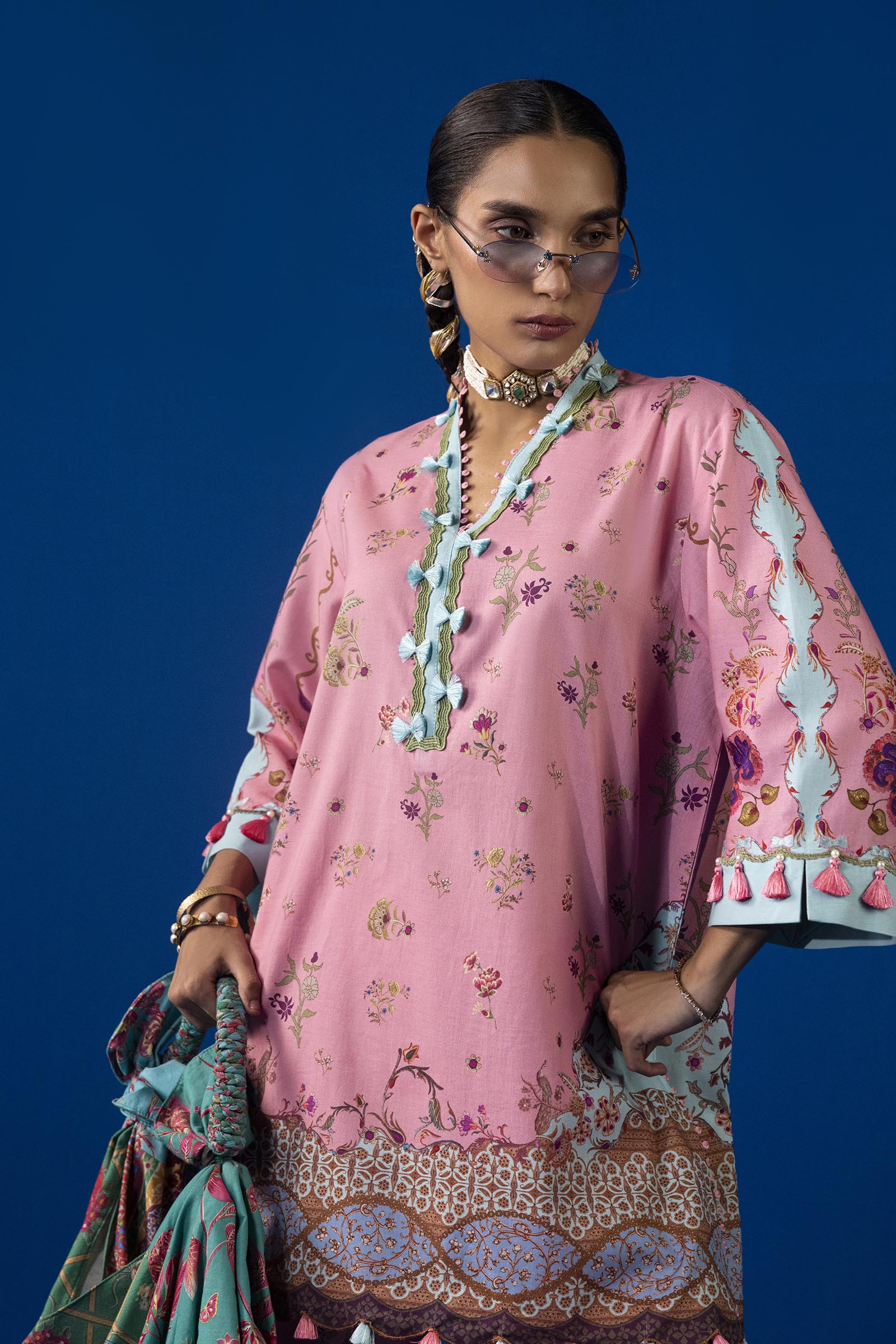Unstitched 2 Piece Lawn Suit Secondary image