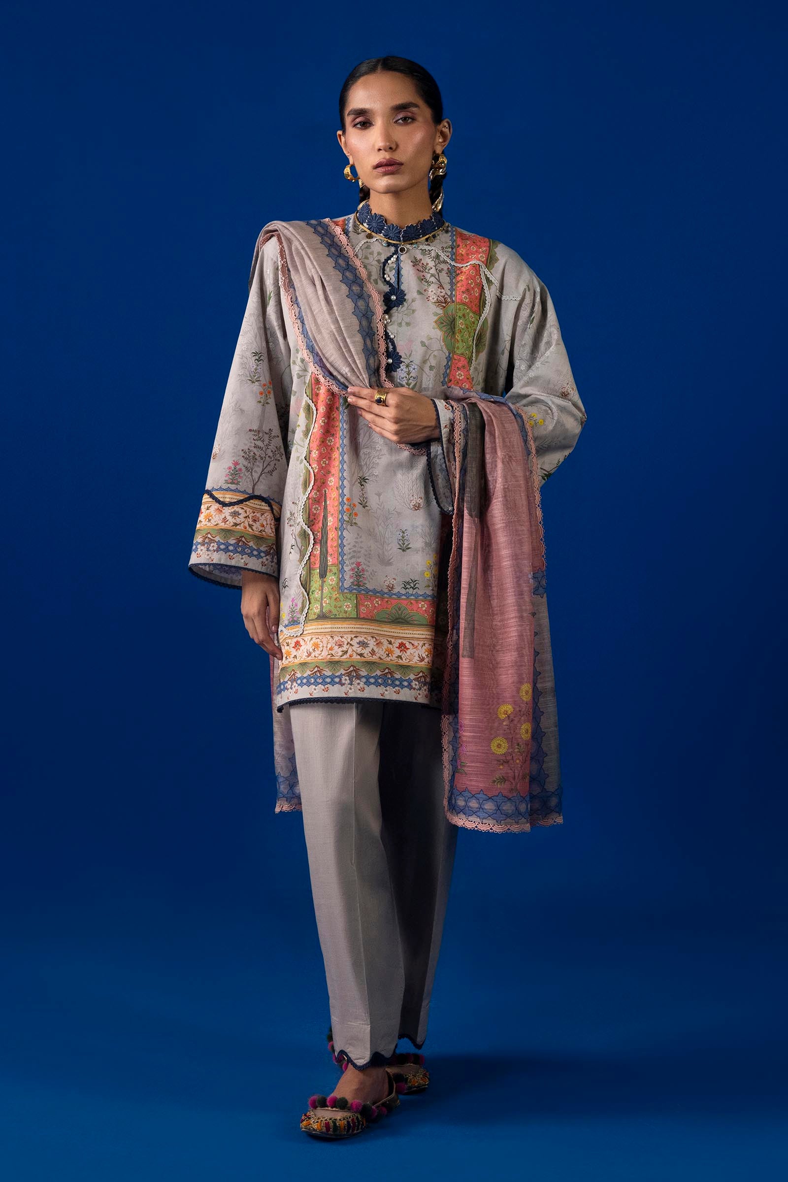 Unstitched 3 Piece Lawn Suit