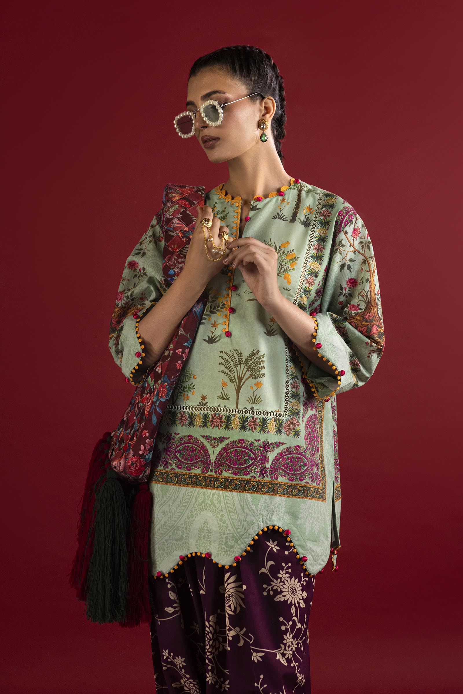 Unstitched 2 Piece Lawn Suit Secondary image