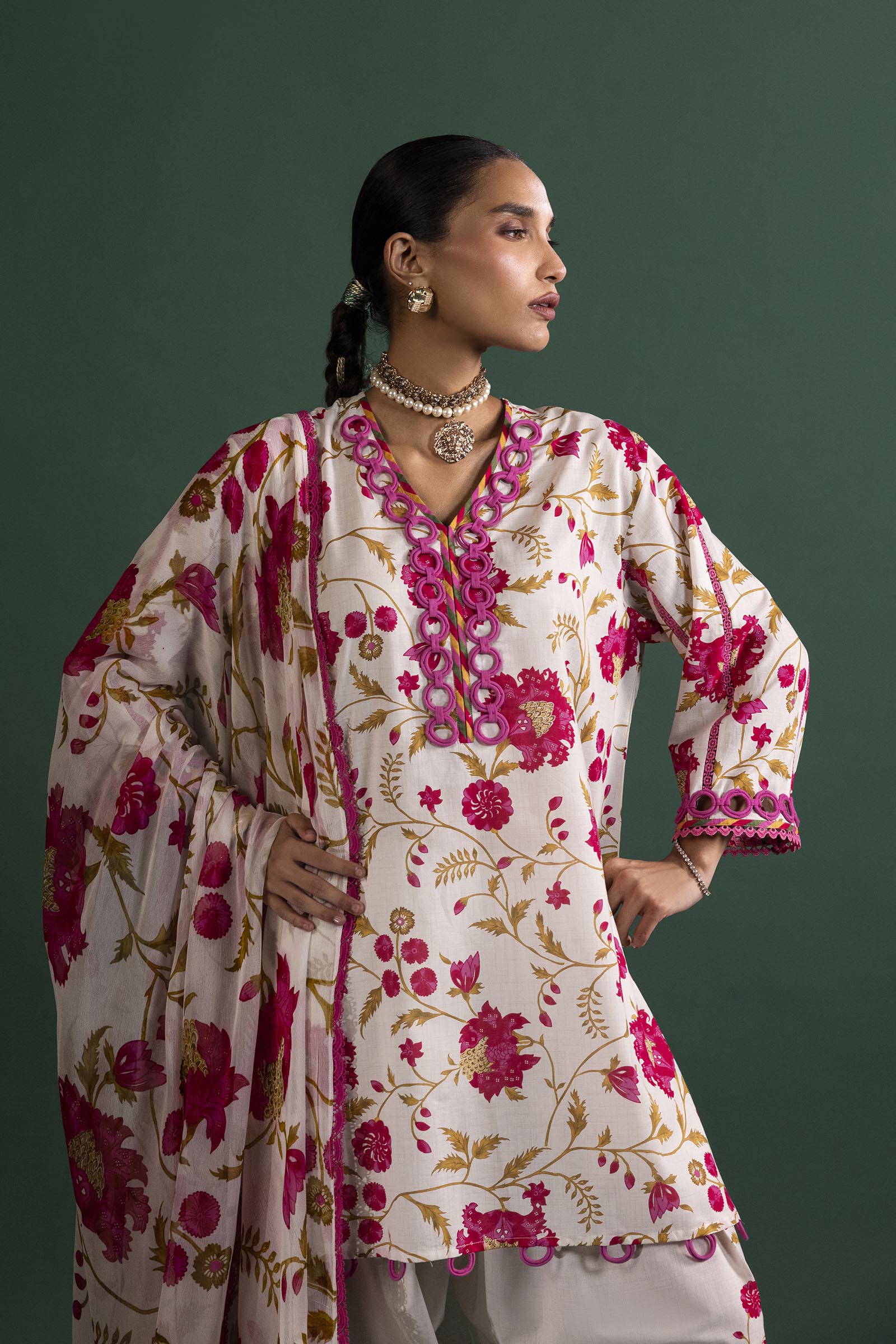 Unstitched 3 Piece Lawn Suit