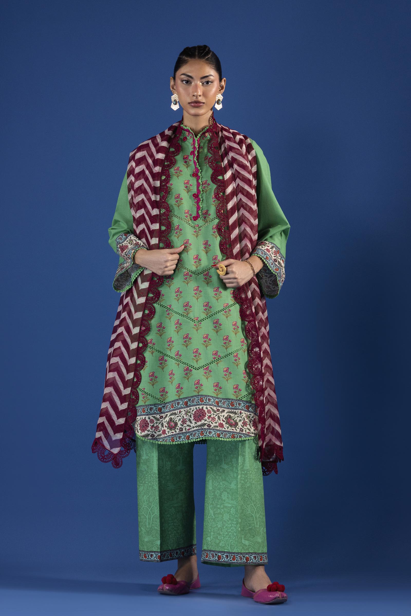 Unstitched Printed 3 Piece Lawn Suit