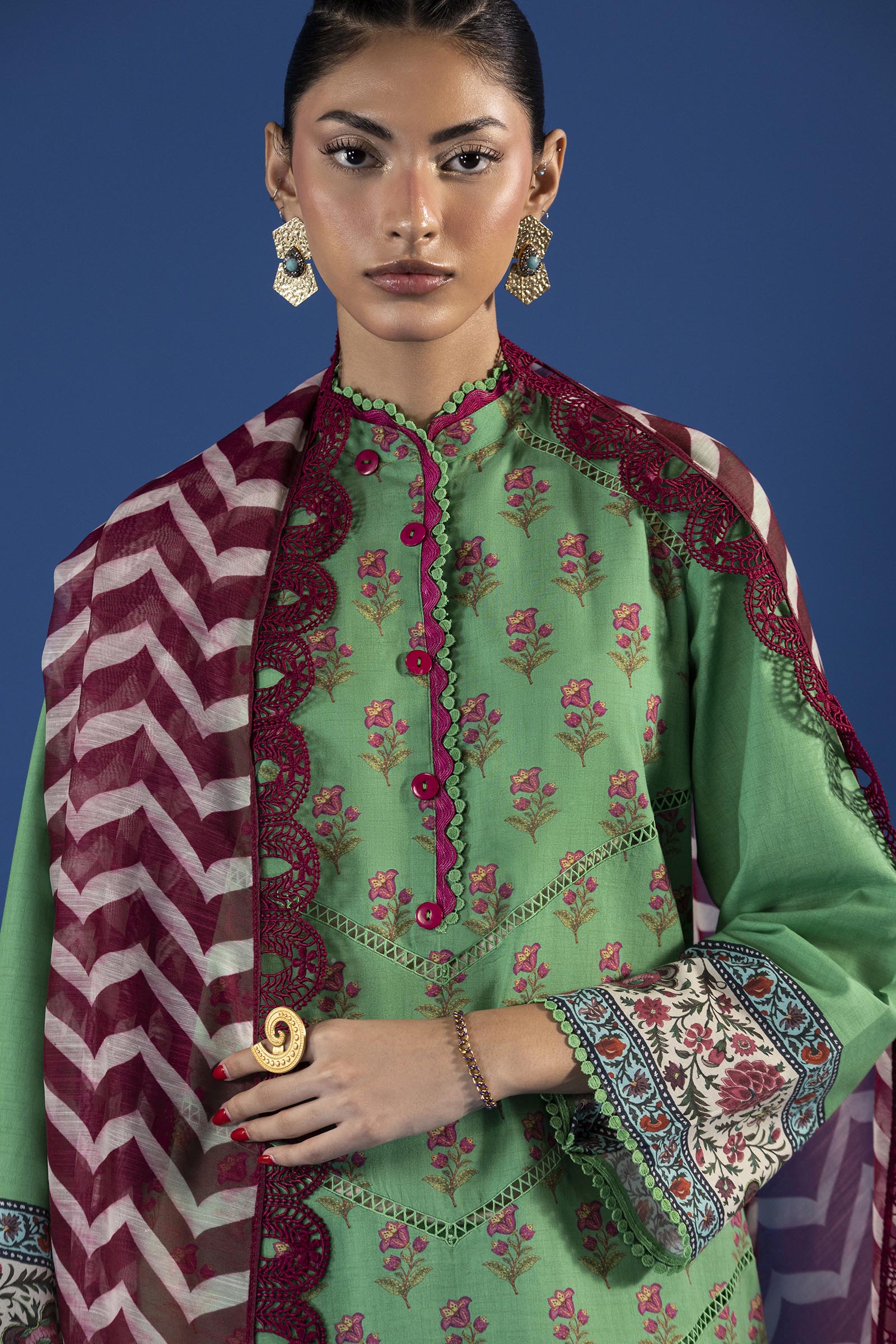 Unstitched Printed 3 Piece Lawn Suit