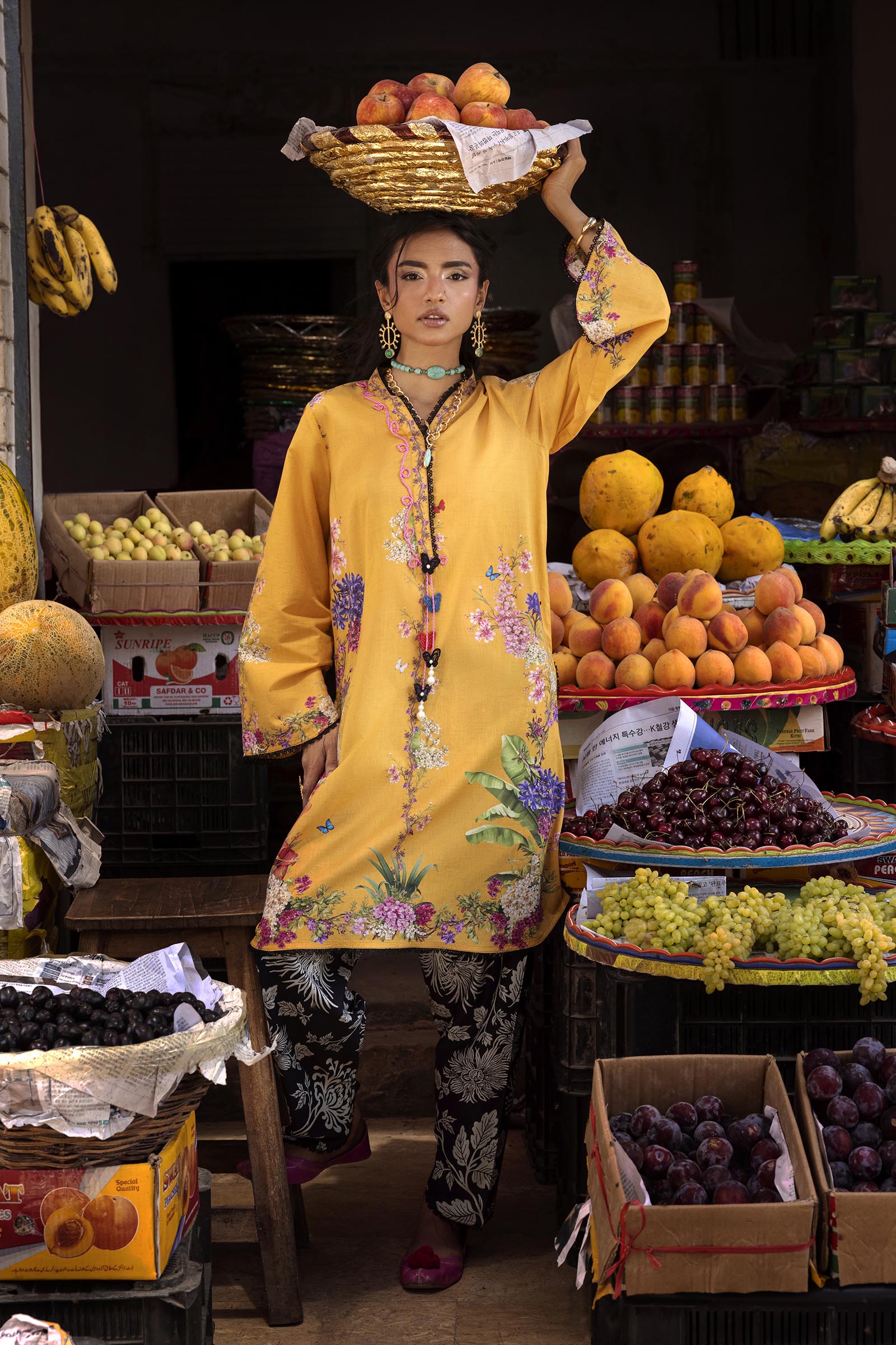 Unstitched Printed 2 Piece Lawn Suit Secondary image