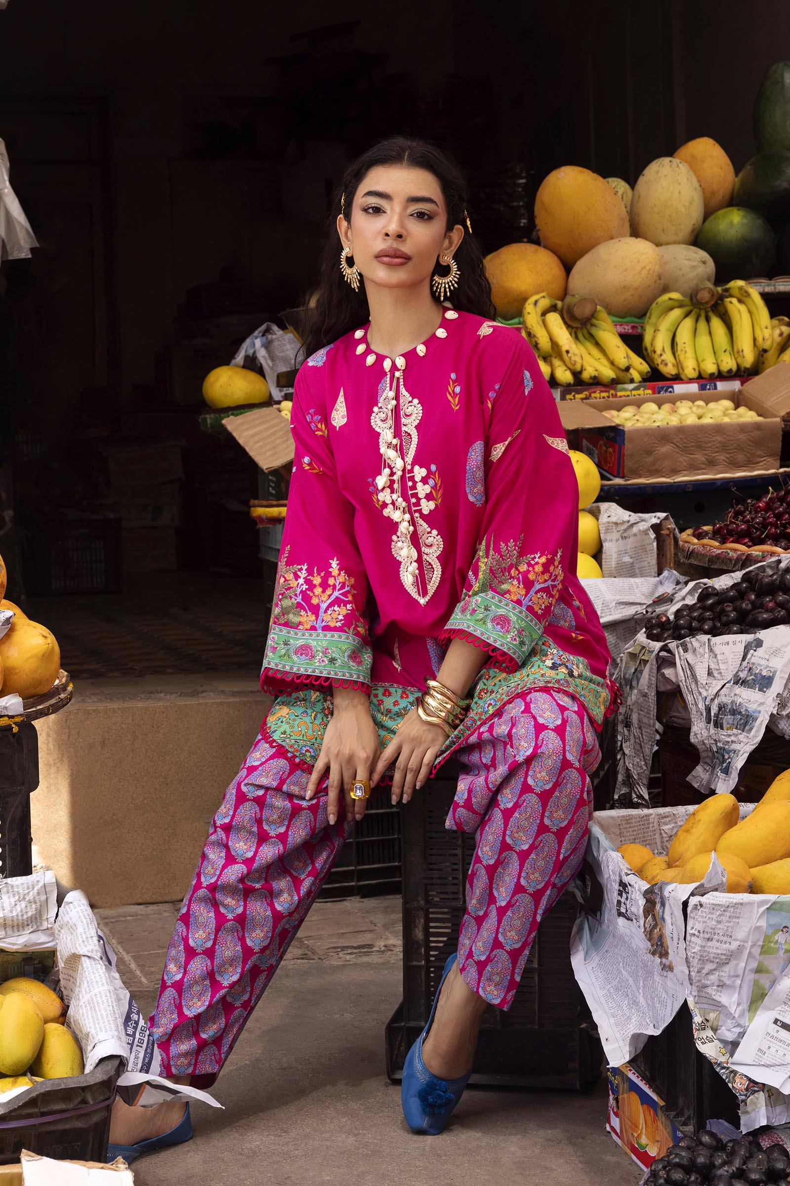 Unstitched Printed 2 Piece Lawn Suit Secondary image