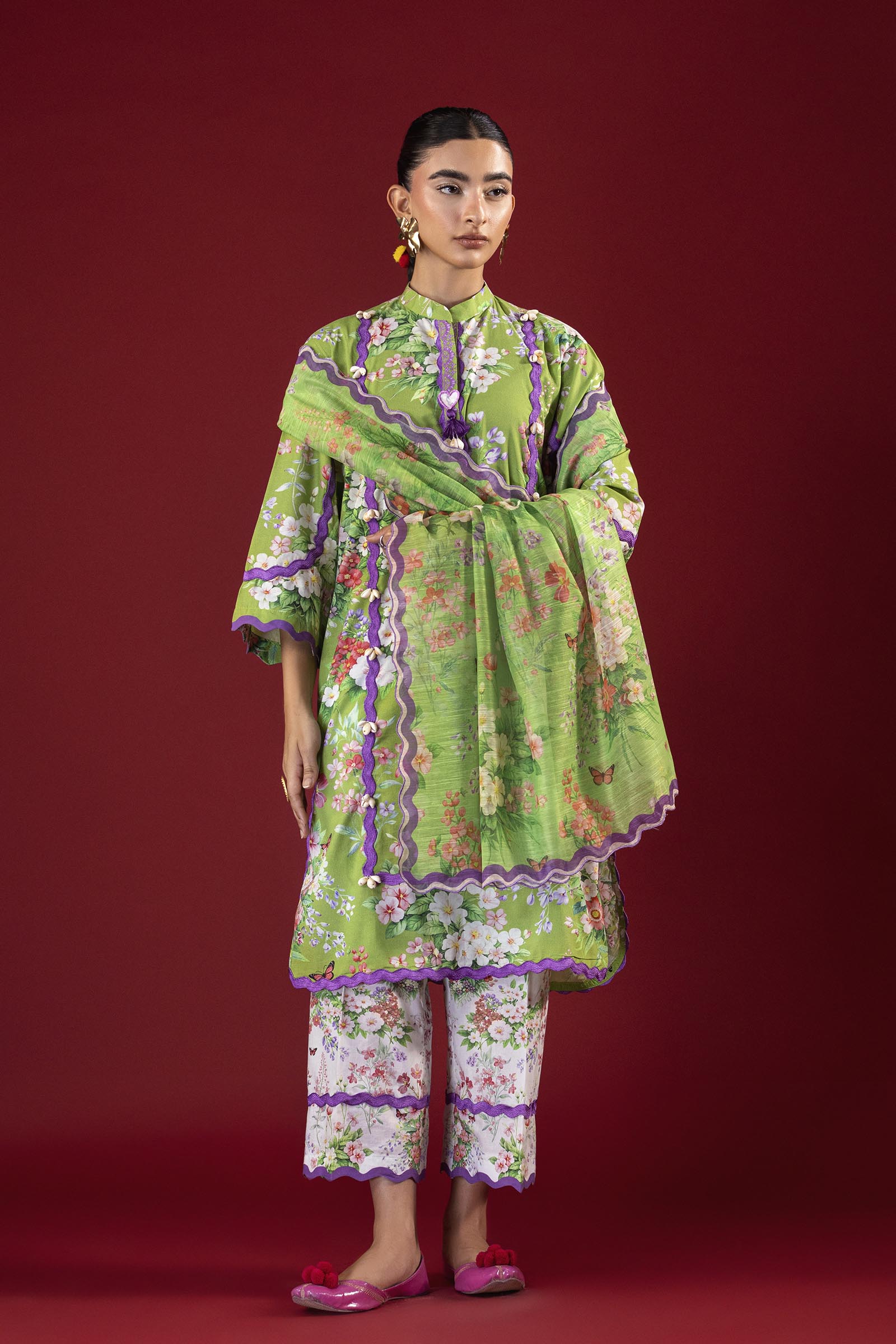 Unstitched Printed 3 Piece Lawn Suit